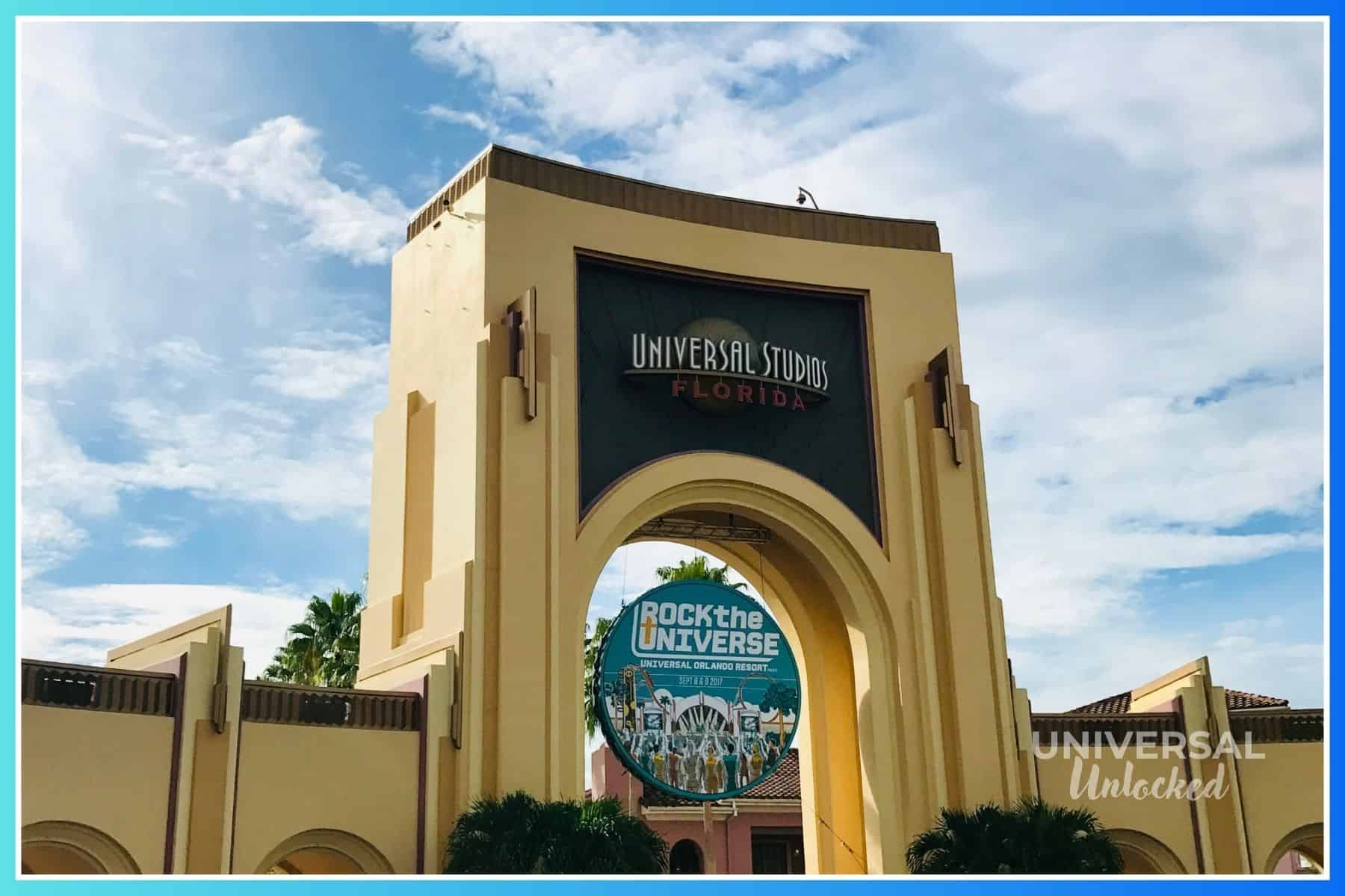 IMAGE HEADER FOR UNIVERSAL UNLOCKED FAQ PAGE: ENTRANCE TO UNIVERSAL STUDIOS FLORIDA