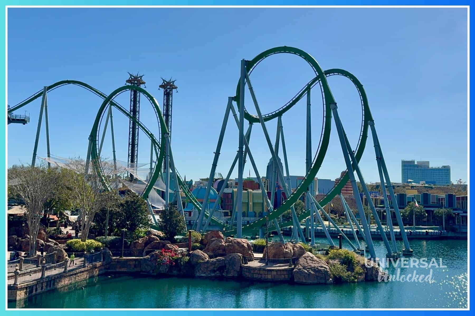 The Incredible Hulk Coaster at Islands of Adventure for the Universal Unlocked 2025 ride list