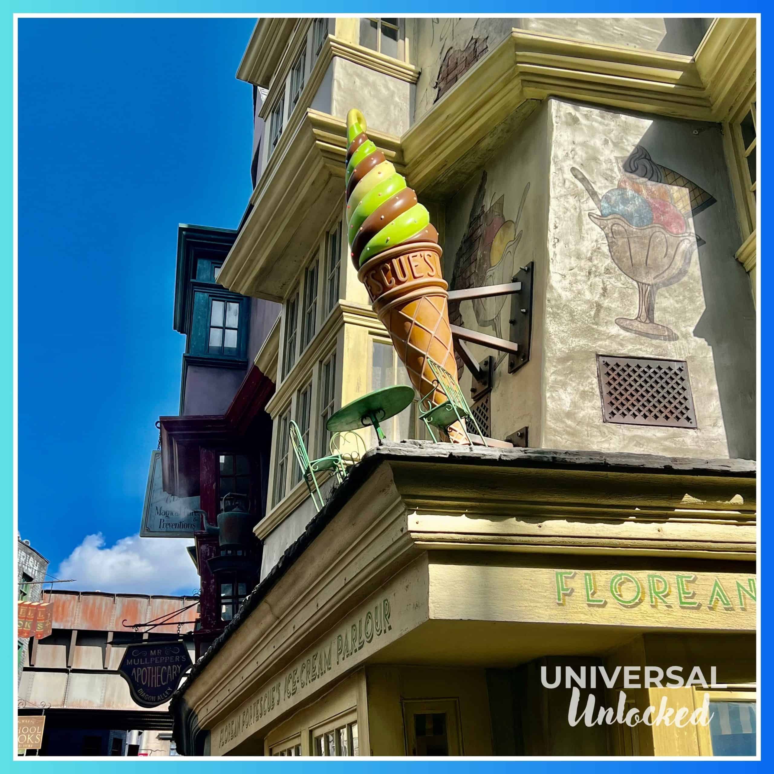 Florean Fortescue's Ice Cream Parlor in Diagon Alley at Universal Studios Florida