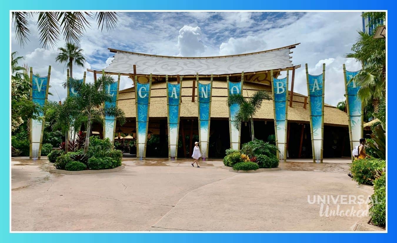 image header for the Universal Unlocked history of Volcano Bay