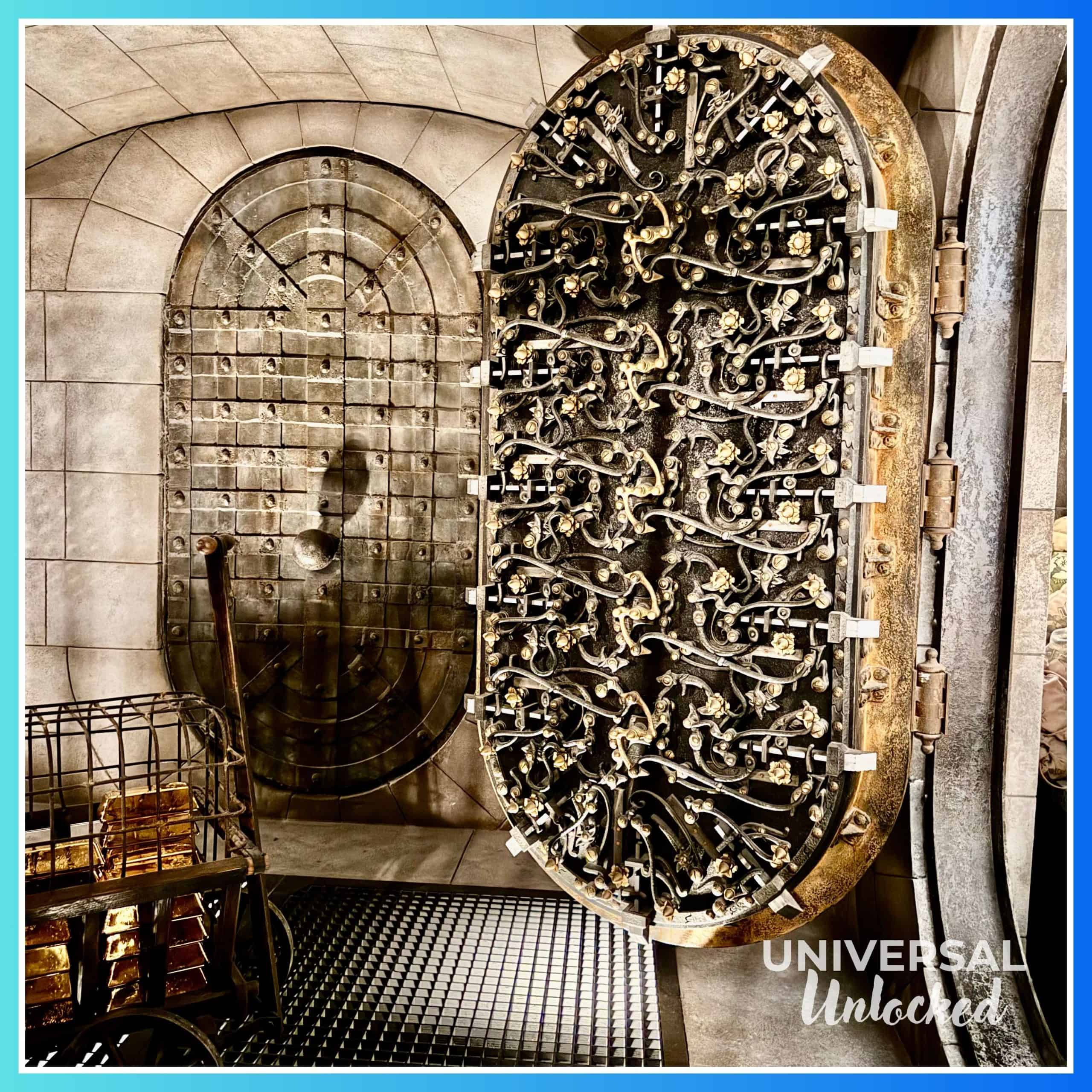 Bank vault at Harry Potter and the Escape from Gringotts™ in The Wizarding World of Harry Potter™ – Diagon Alley™