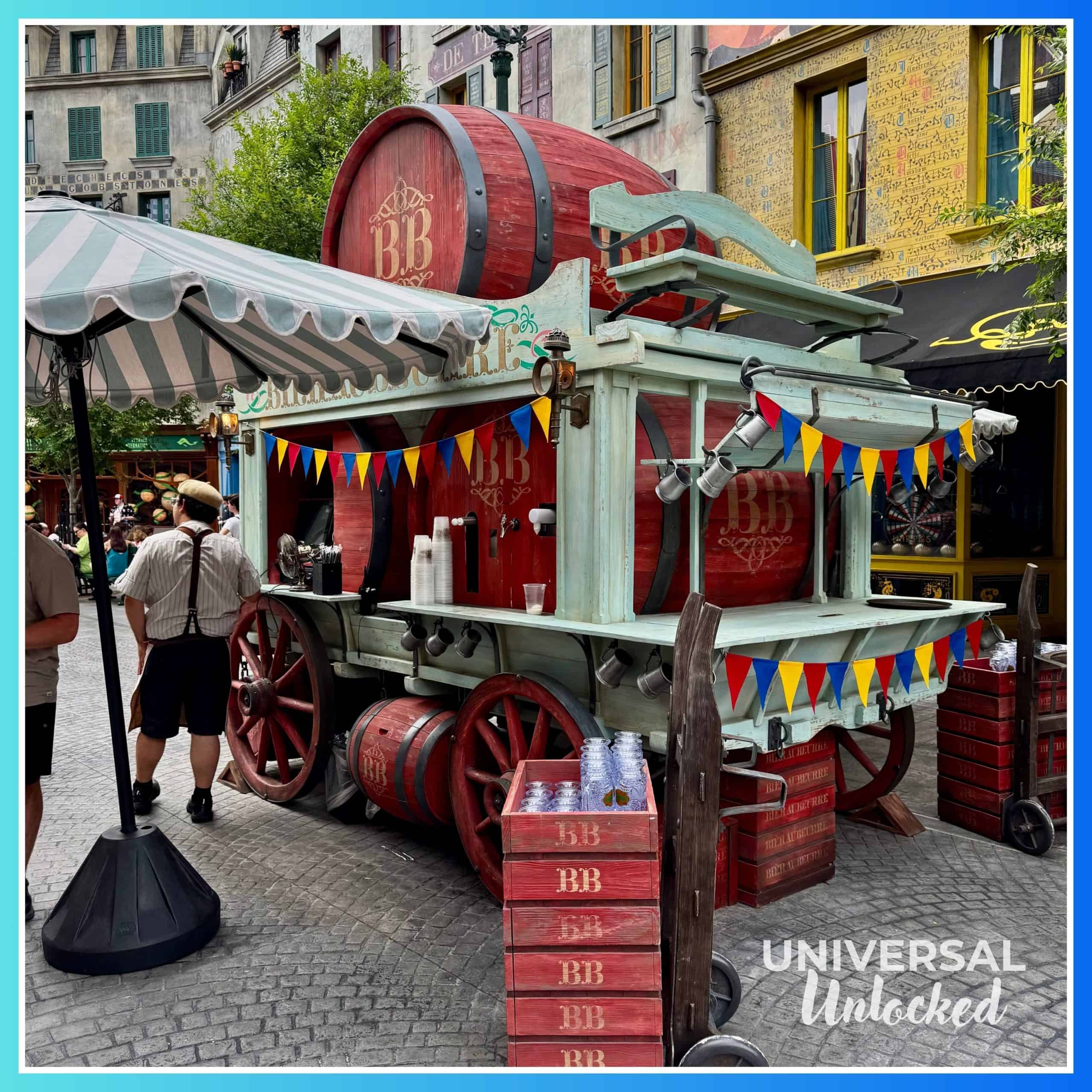 The Butterbeer Cart in the Wizarding World of Harry Potter - Ministry of Magic at EPIC Universe