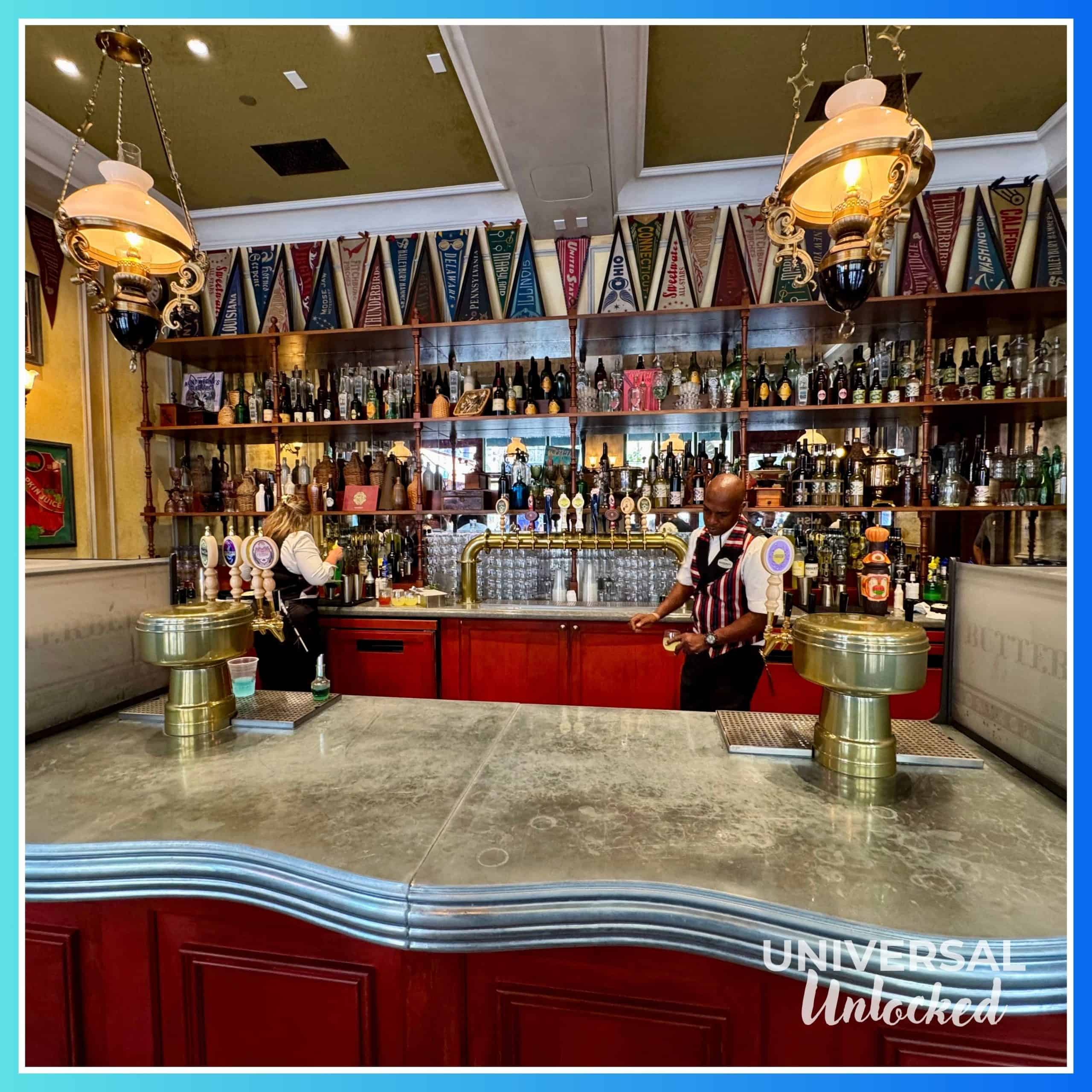 Inside Bar Moonshine in the Wizarding World of Harry Potter - Ministry of Magic at EPIC Universe
