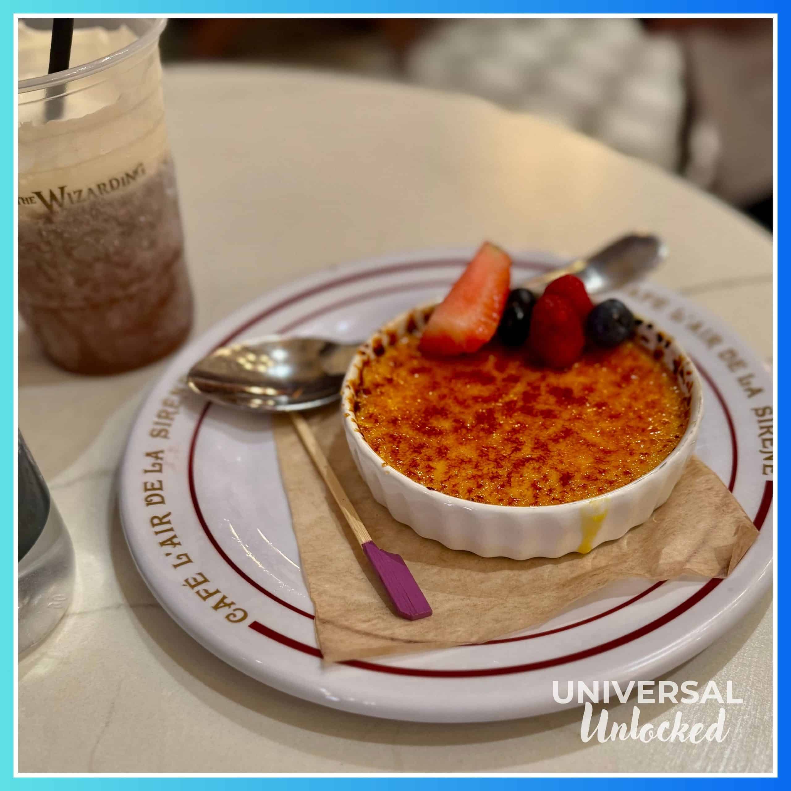 Creme Brulee at Café L’air De La Sirène™ in the Wizarding World of Harry Potter - Ministry of Magic at EPIC Universe