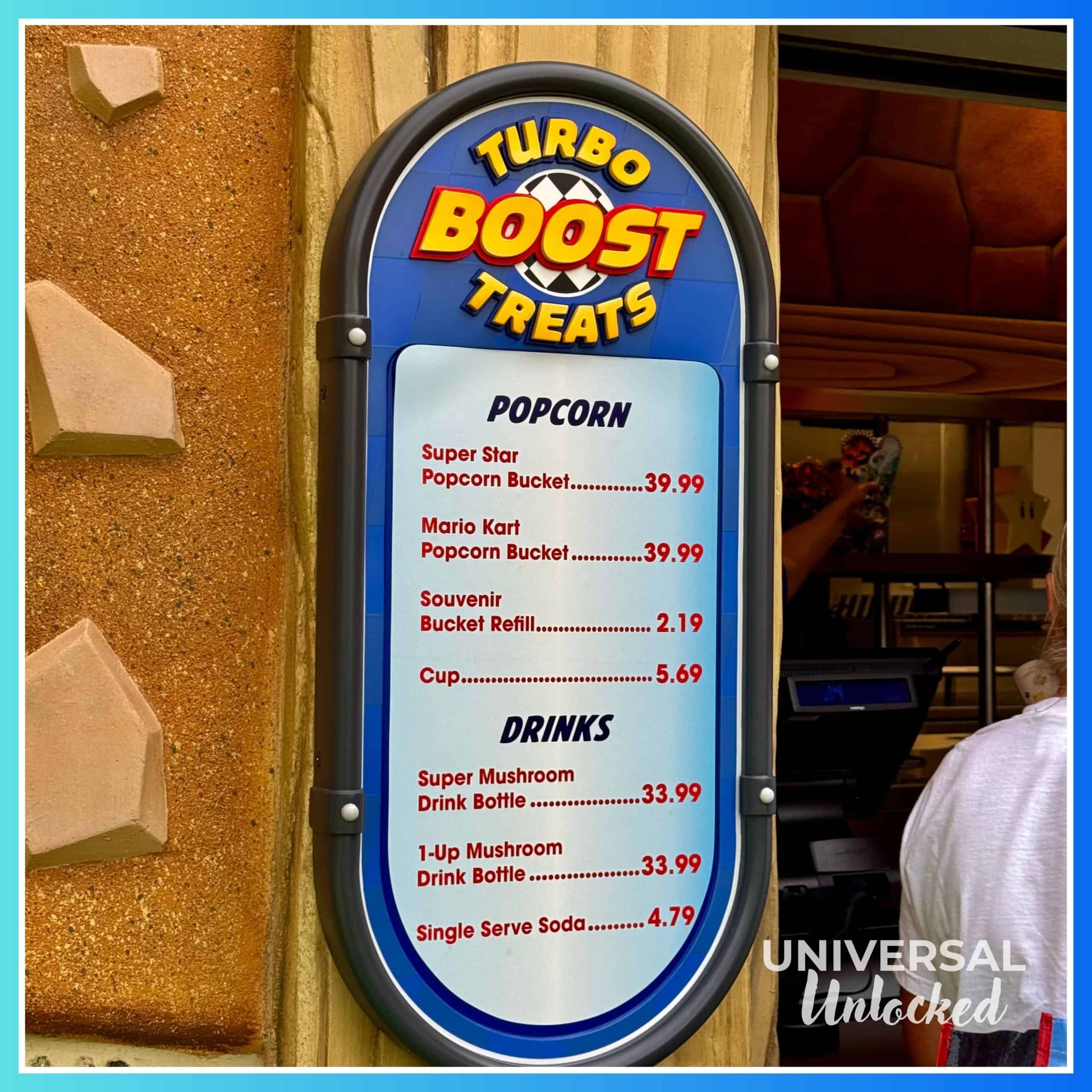 Turbo Boost Treats at Super Nintendo World at EPIC Universe for the Universal Unlocked gluten free at epic universe travel guide