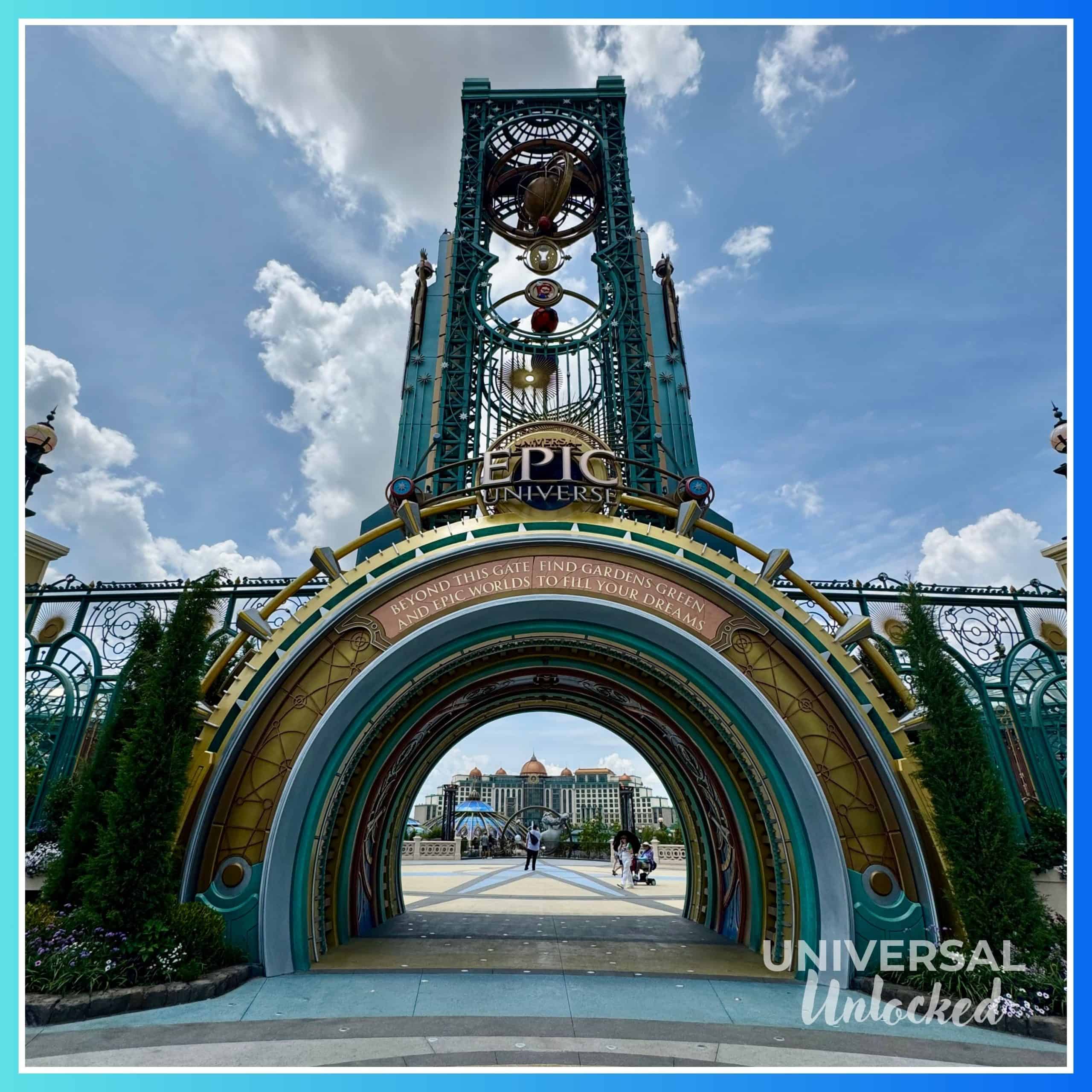 EPIC Universe entrance for the Universal Unlocked EPIC Universe Ride Rank 2025