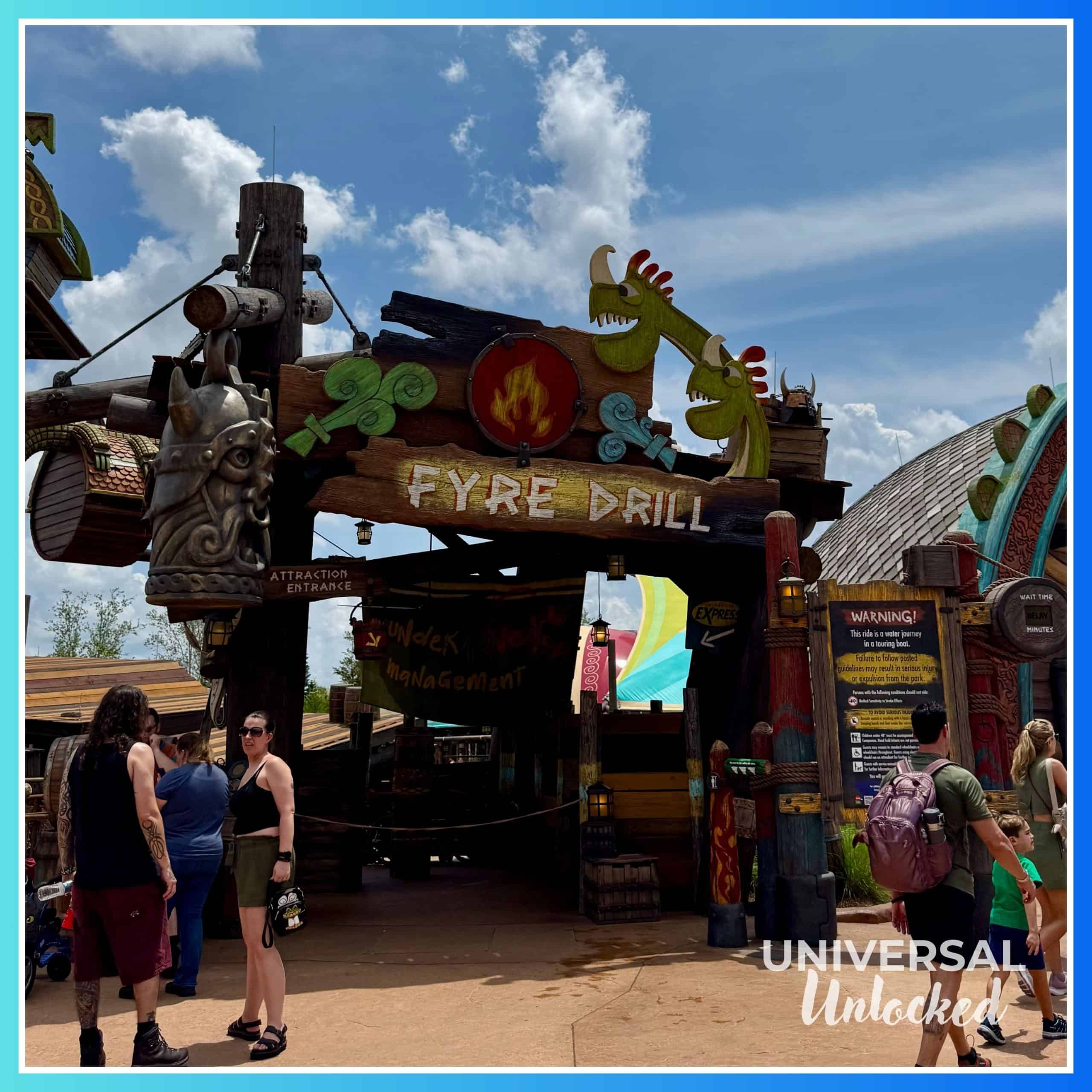 Fyre Drill in the Isle of Berk for the Universal Unlocked EPIC Universe Ride Rank 2025