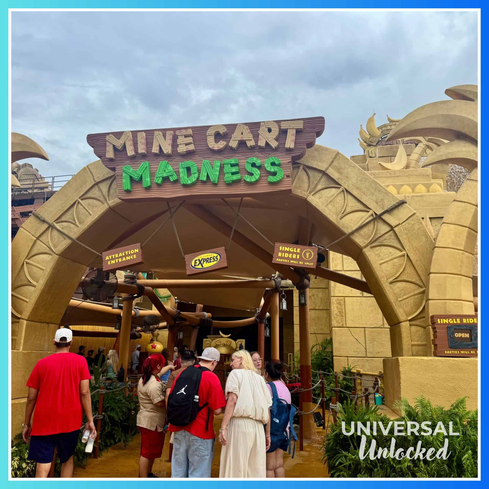Mine-Cart Madness in the Super Nintendo land at EPIC Universe