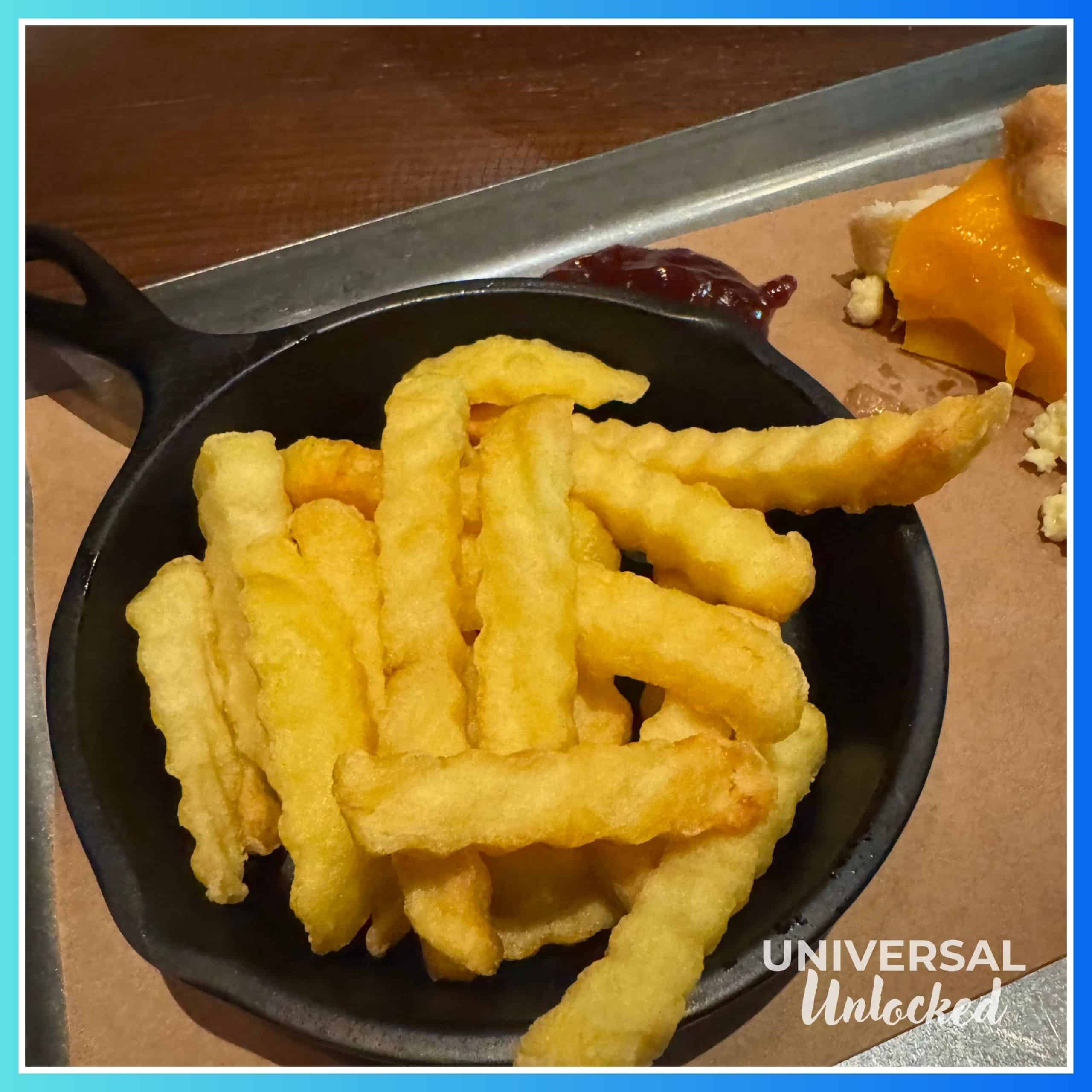 Fries at Oak & Star Tavern in Celestial Park