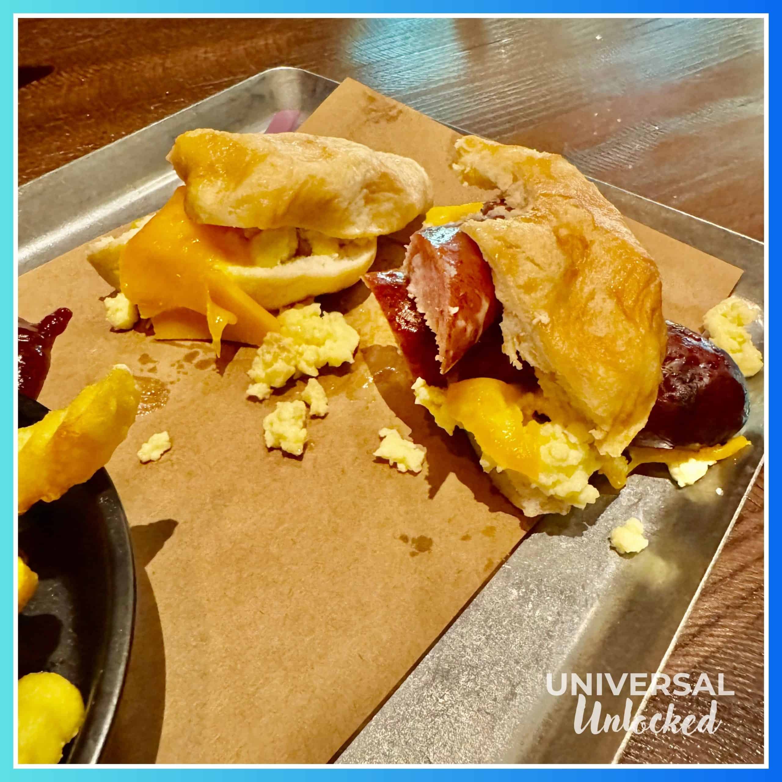 Smoked Sausage, Egg, and Cheese Sandwich at Oak & Star Tavern in Celestial Park