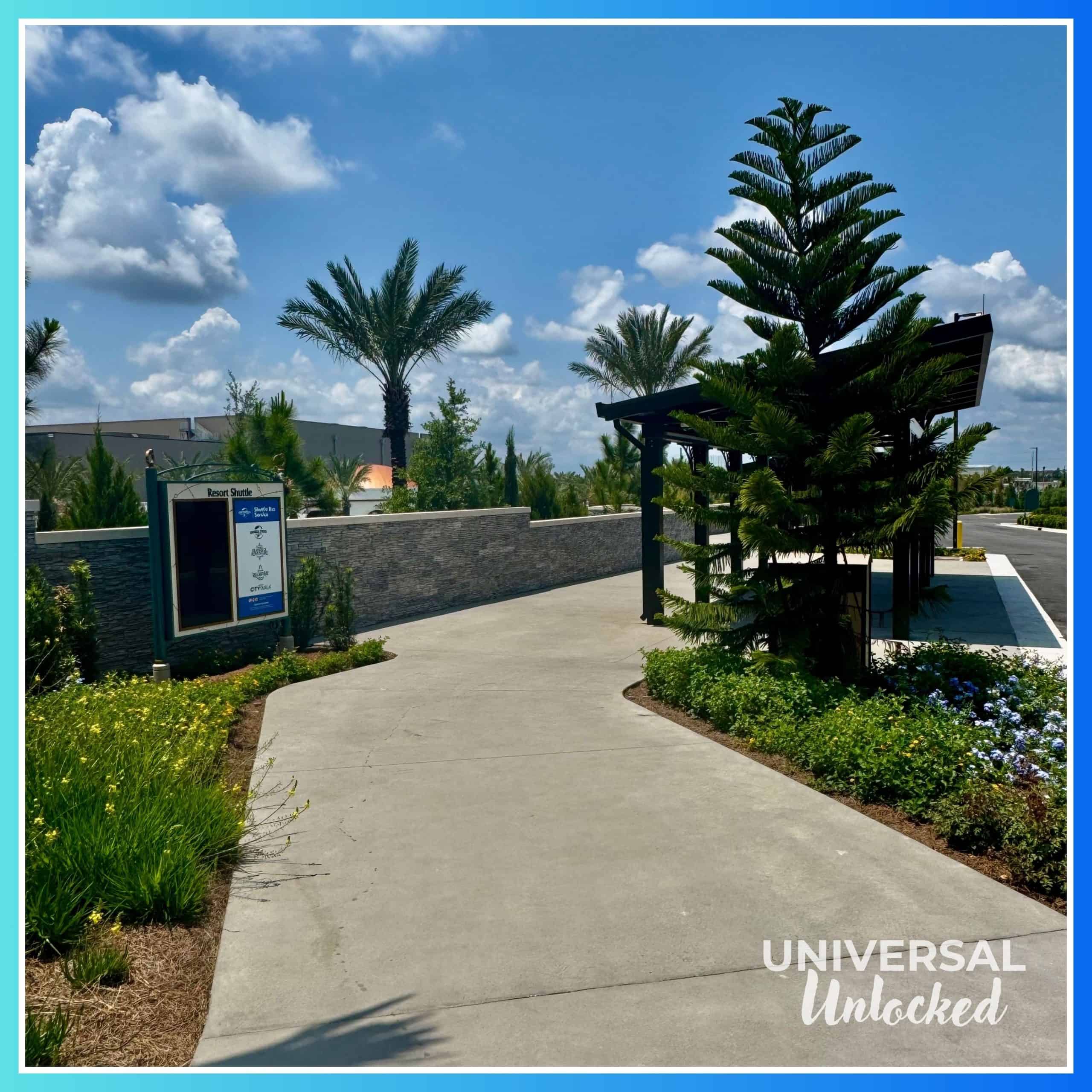 Shuttle bus stop at the Helios Grand Hotel