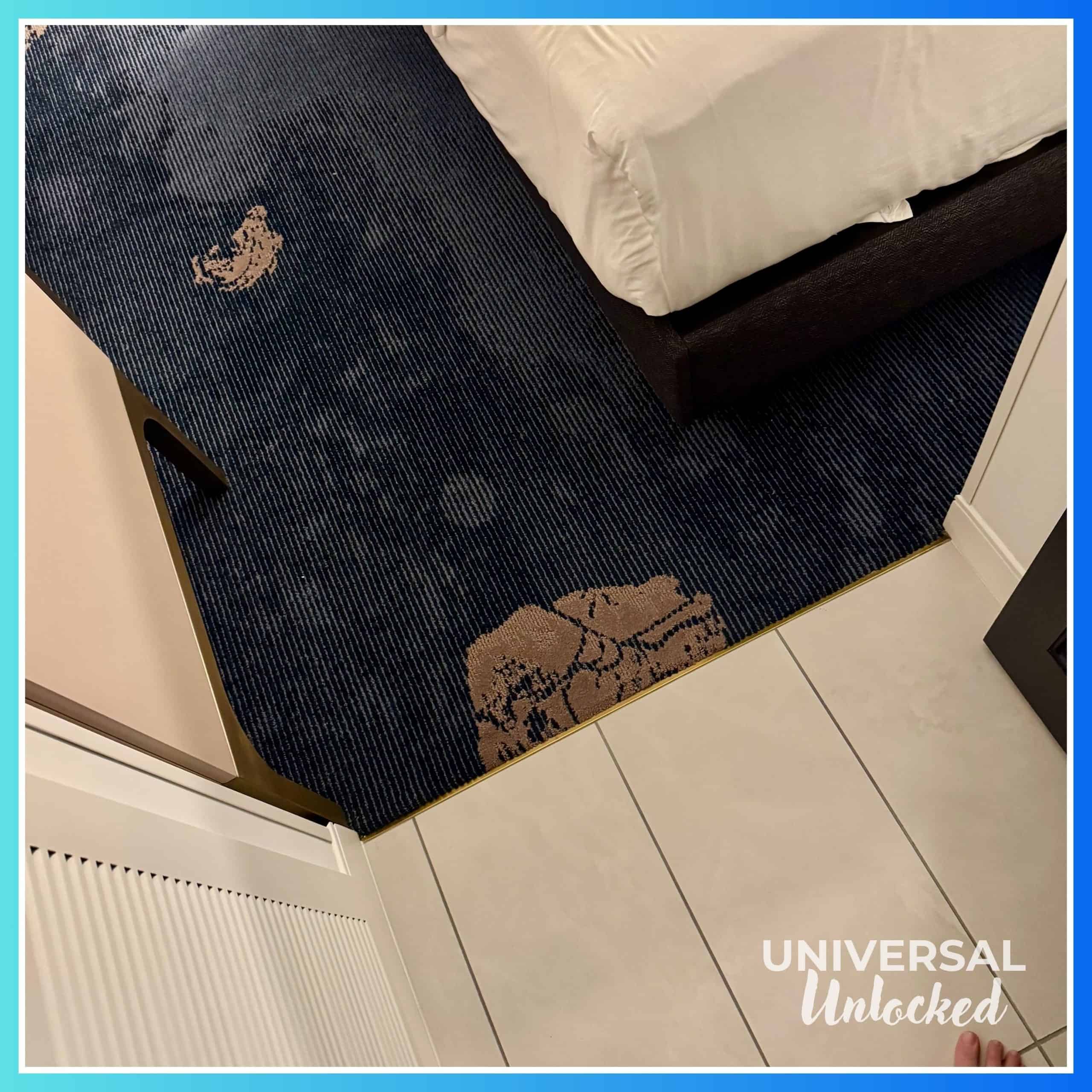 The amount of space you have to navigate around this "luxury hotel room"