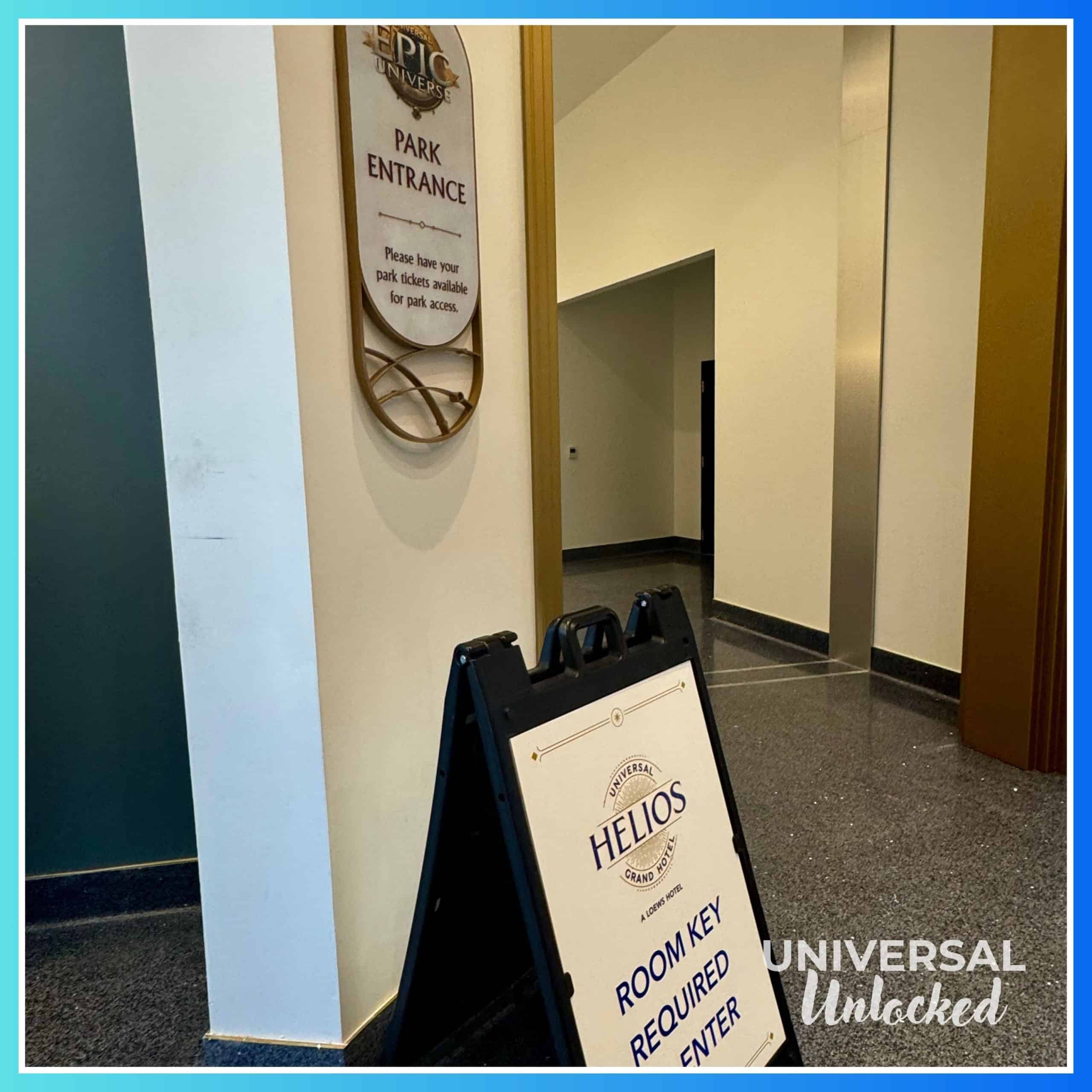 EPIC Universe exclusive entrance for hotel guests inside the Helios Grand Hotel
