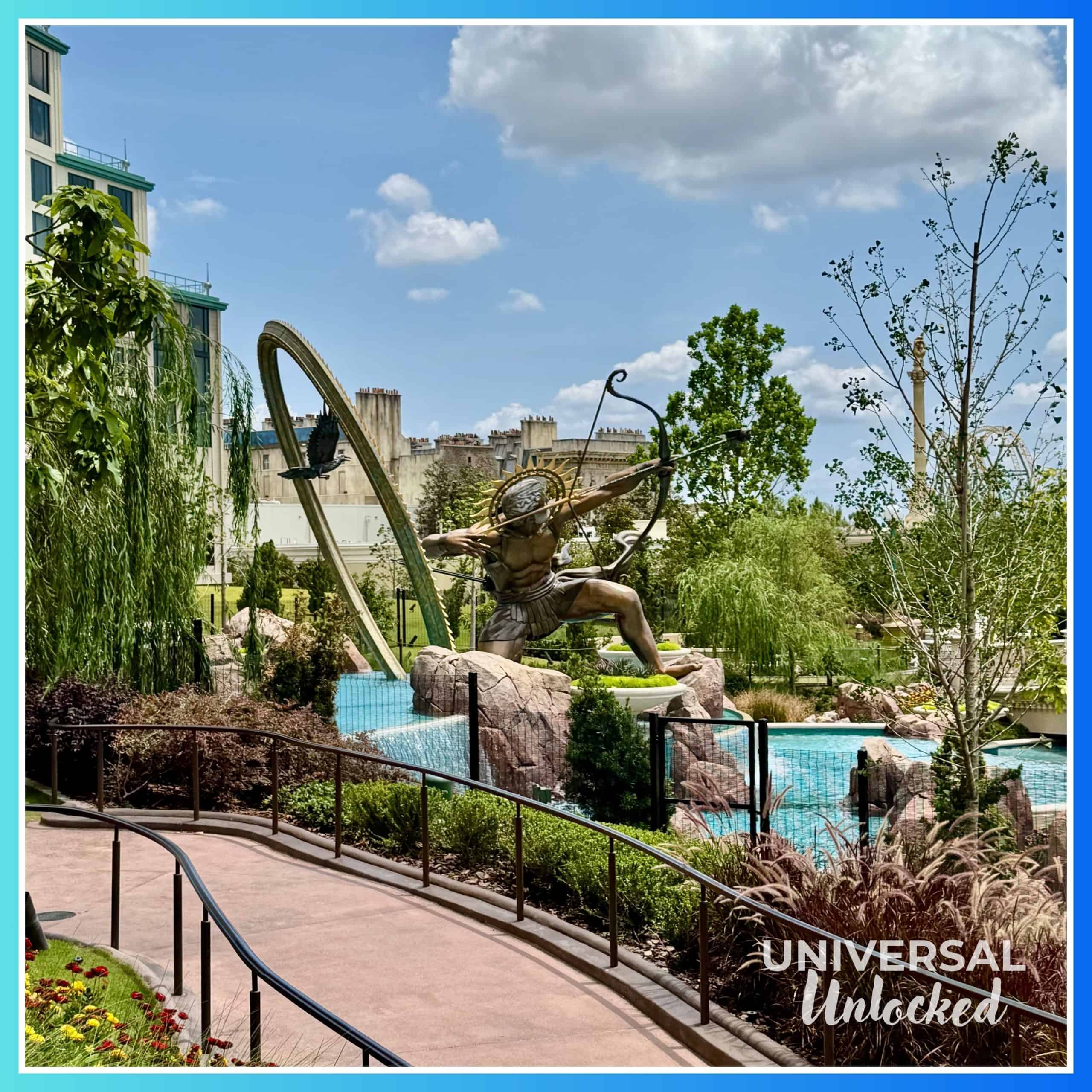 Walking path from the Helios Grand Hotel to EPIC Universe