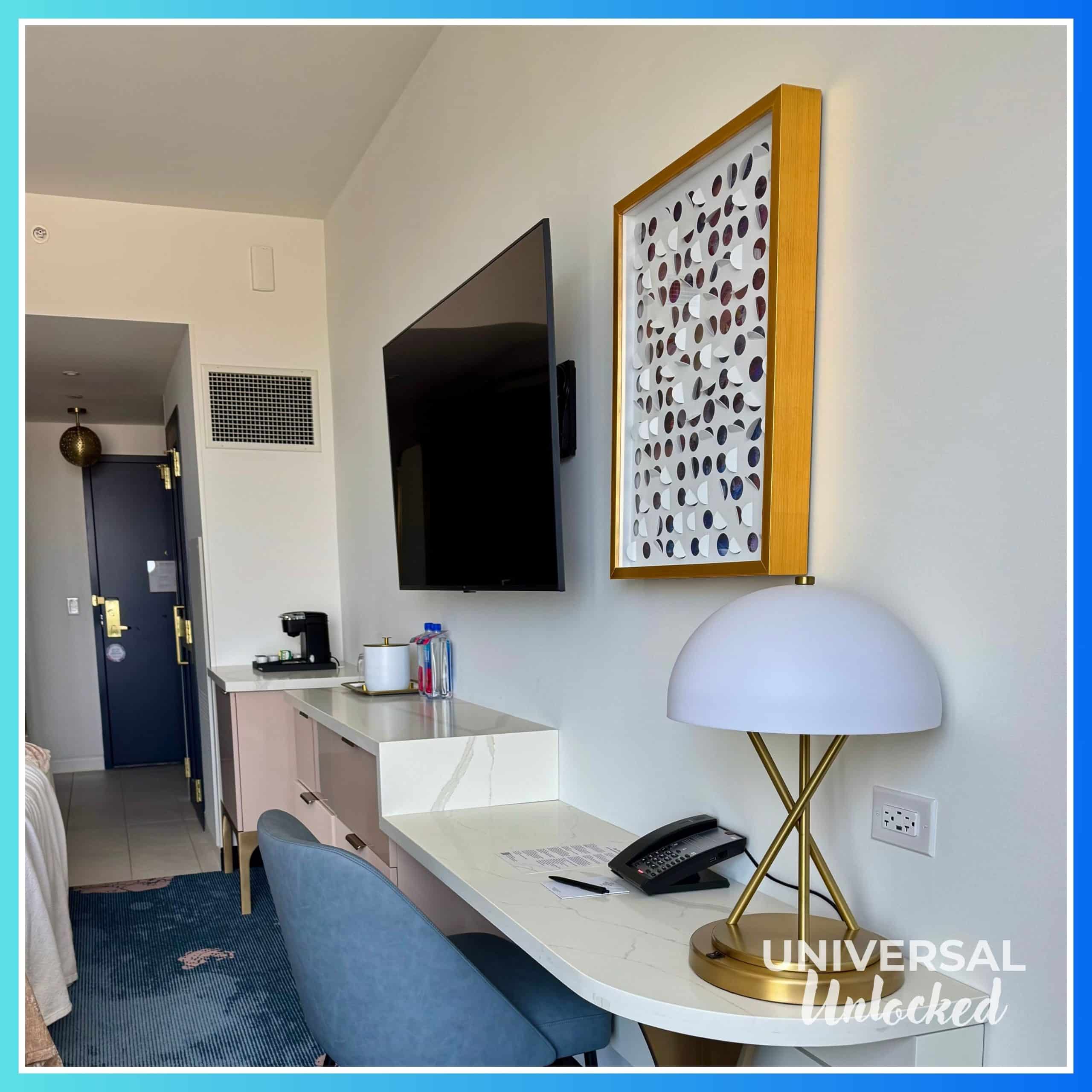 Example of space in a standard room at the Helios Grand Hotel