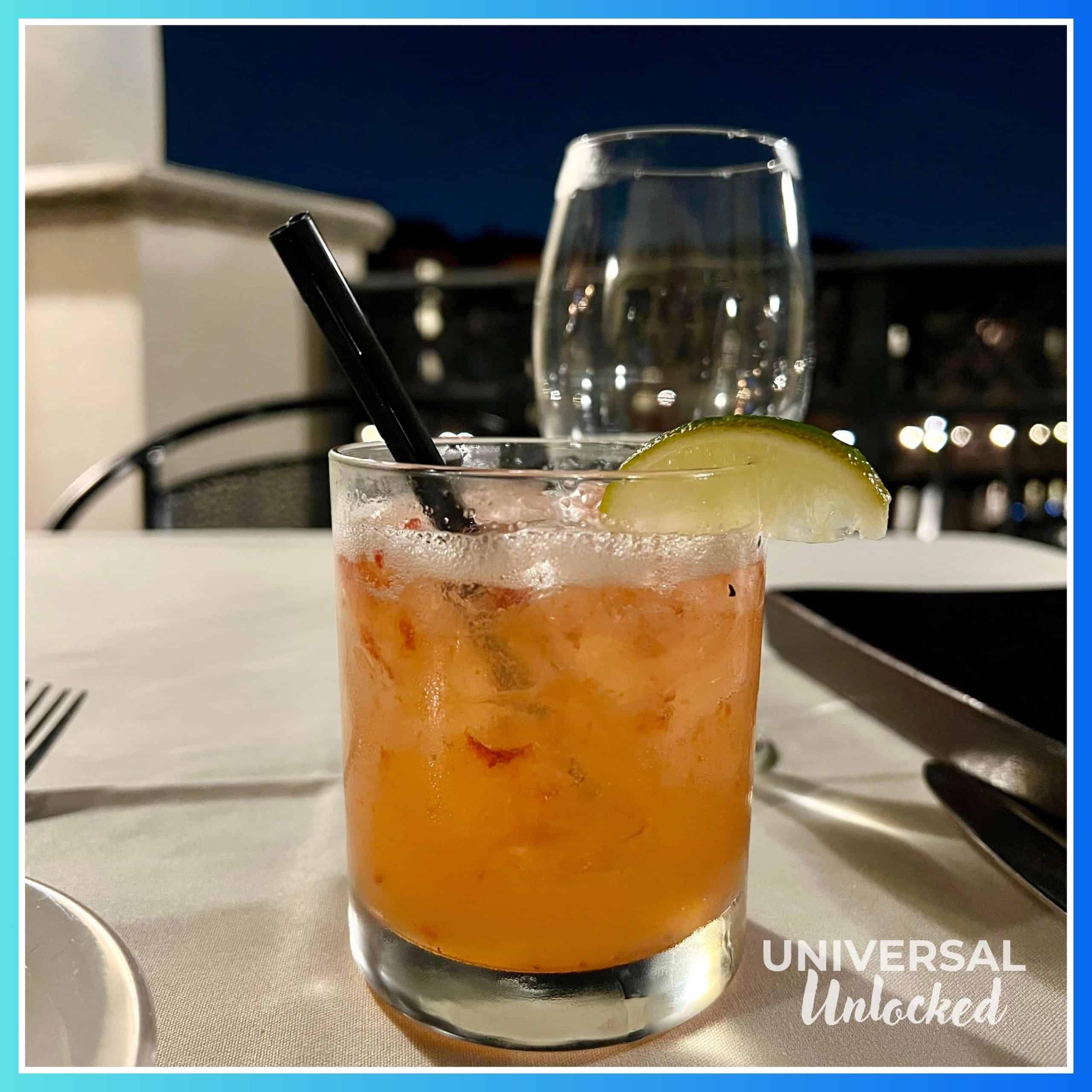 Bar drink at BICE Ristorante at Loews Portofino Bay Hotel