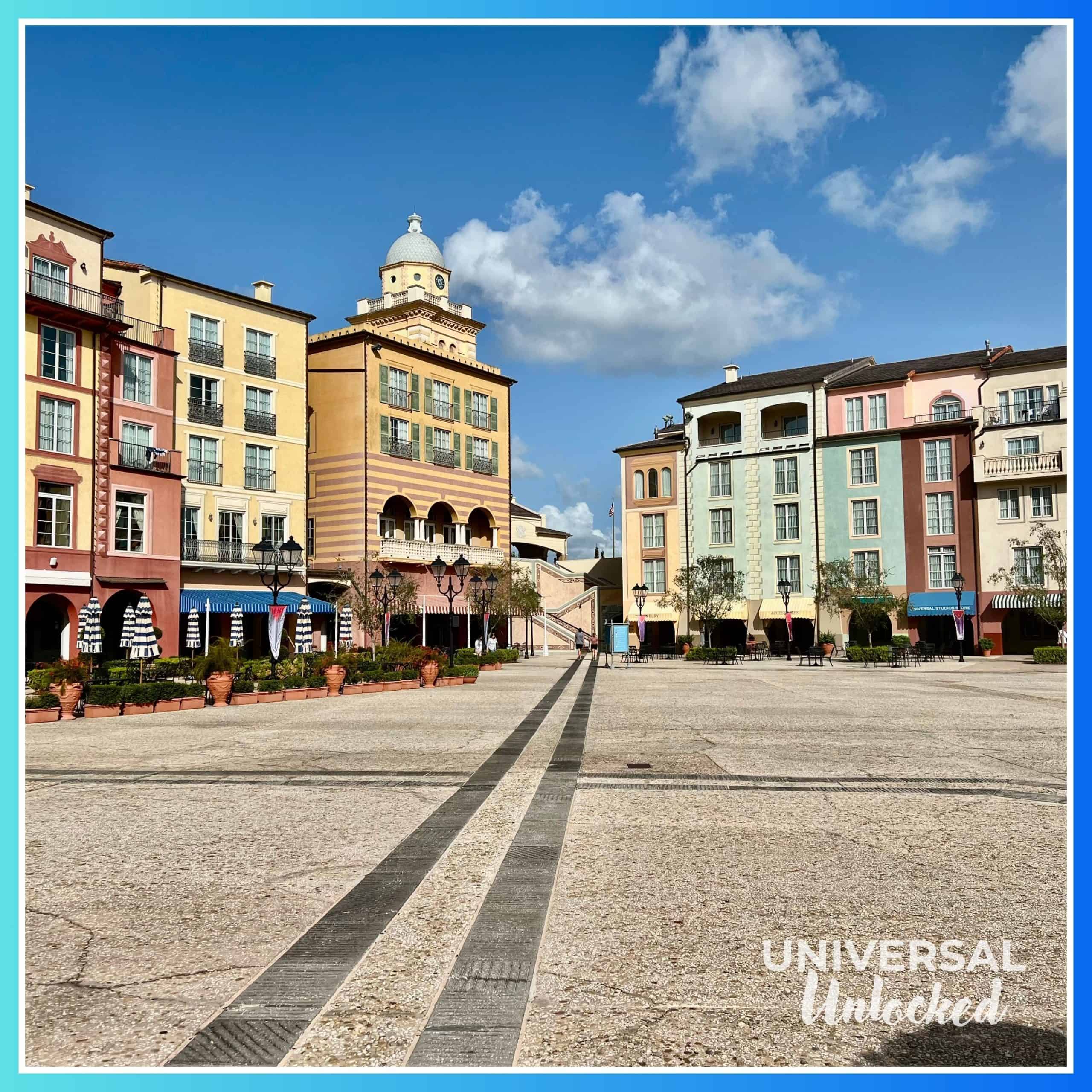Harbor Piazza at Portofino Bay Hotel for the Universal Unlocked Loews Portofino Bay Hotel Review