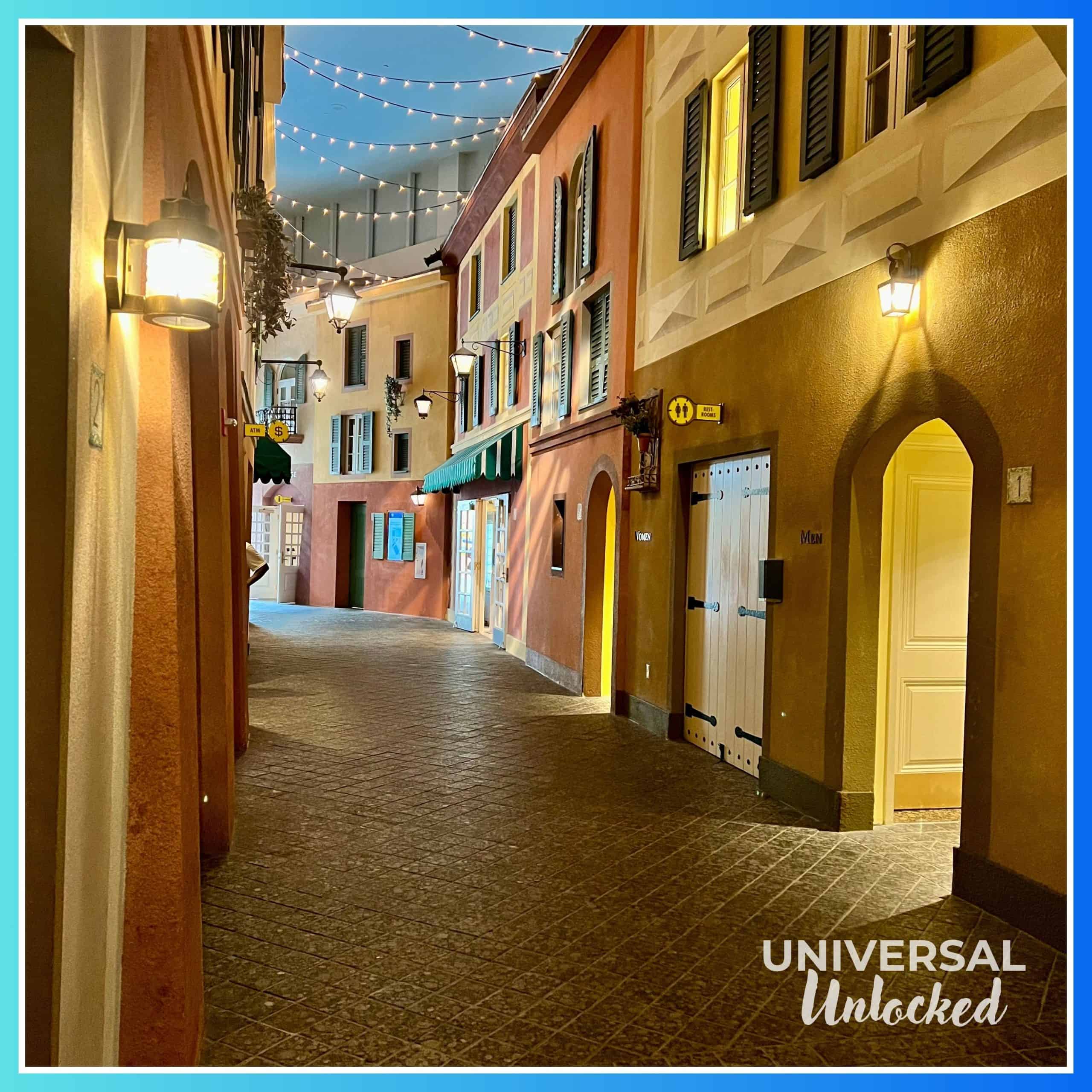 Amenities hallway at Portofino Bay Hotel