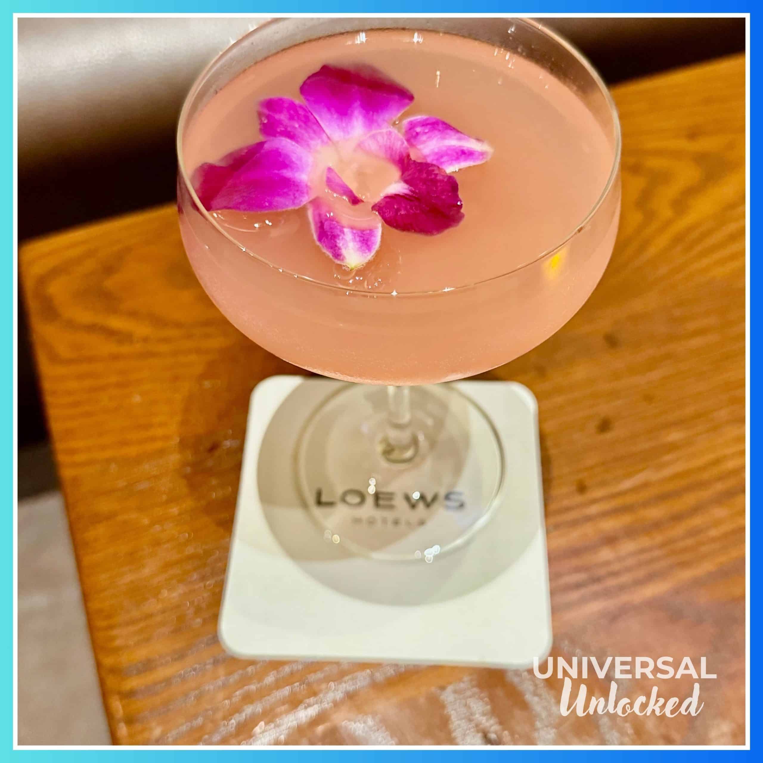 Bar drink at the Thirsty Fish Bar at Portofino Bay Hotel