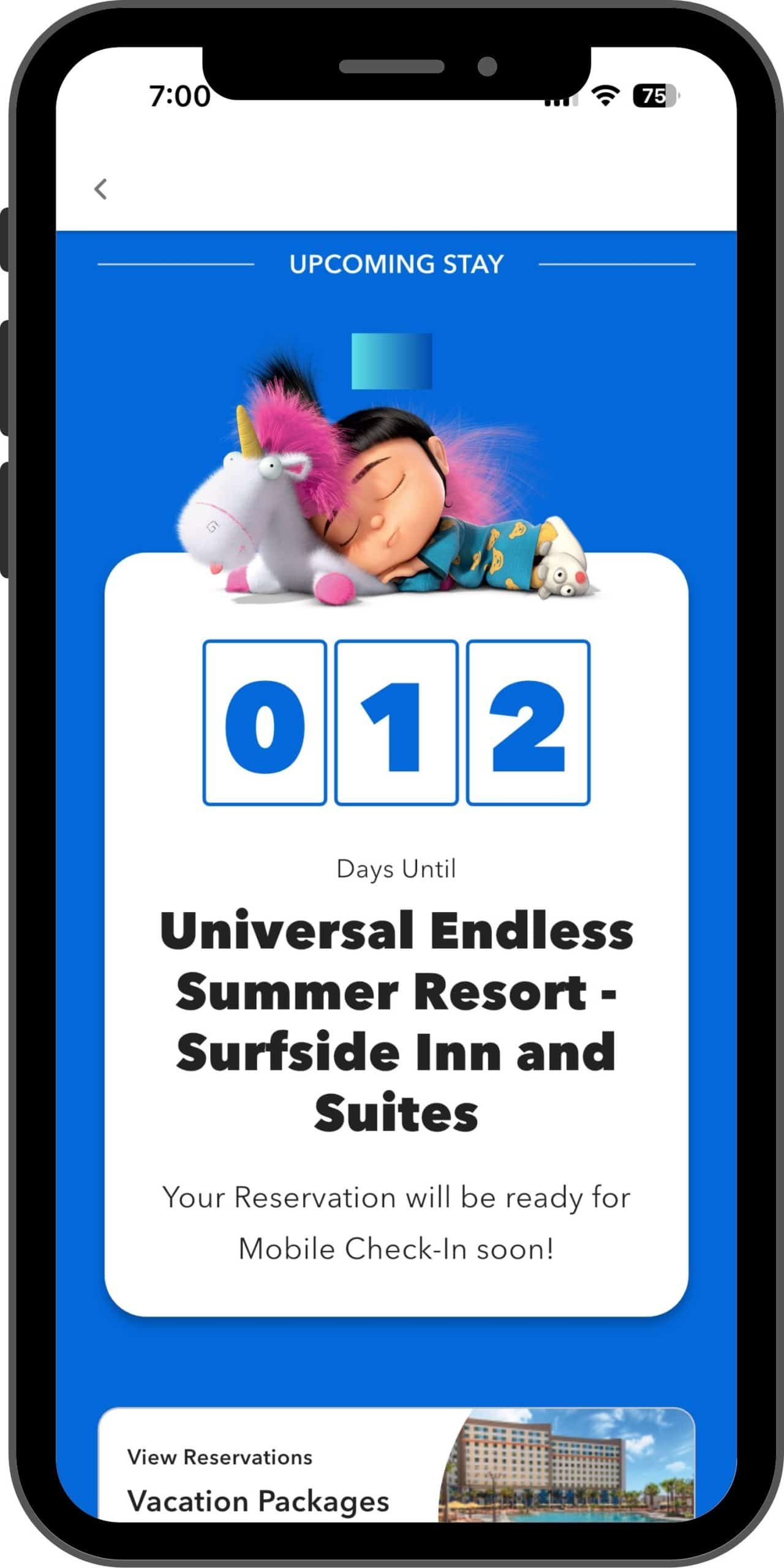 Universal Orlando Hotel reservations linked in the official app