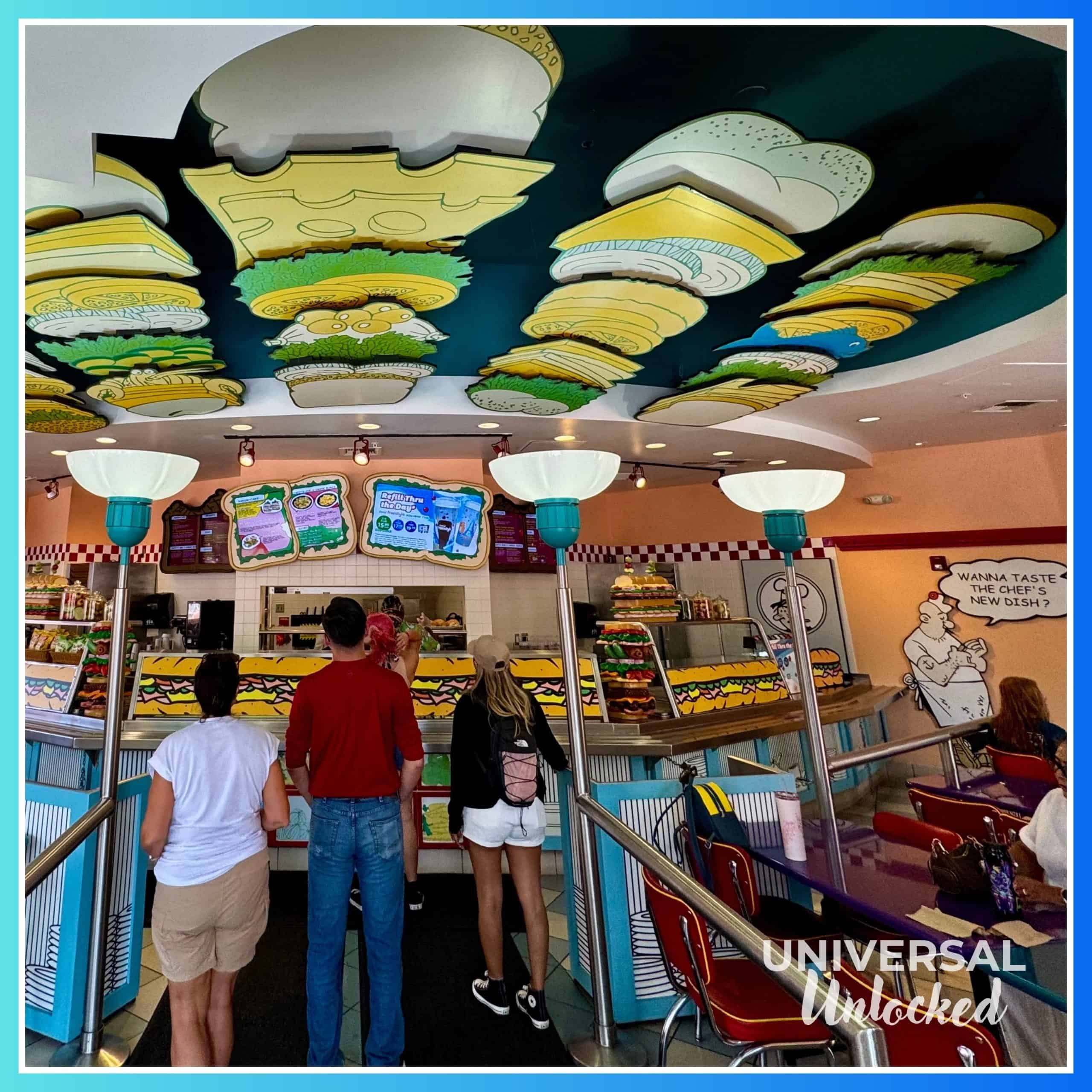 Inside Blondie's Home of the Dagwood in Toon Lagoon at Islands of Adventure