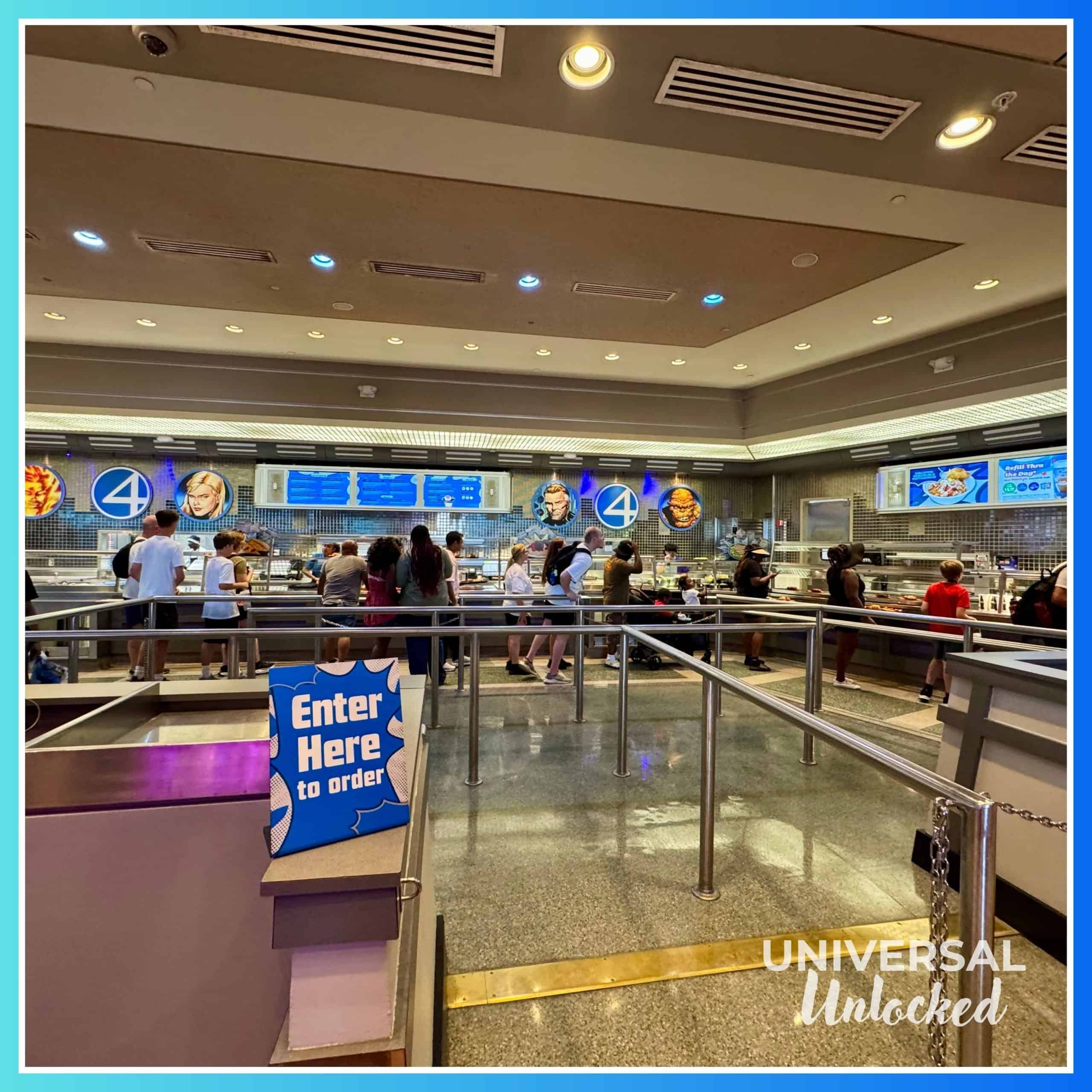 Inside Cafe4 in Marvel Super Hero Island