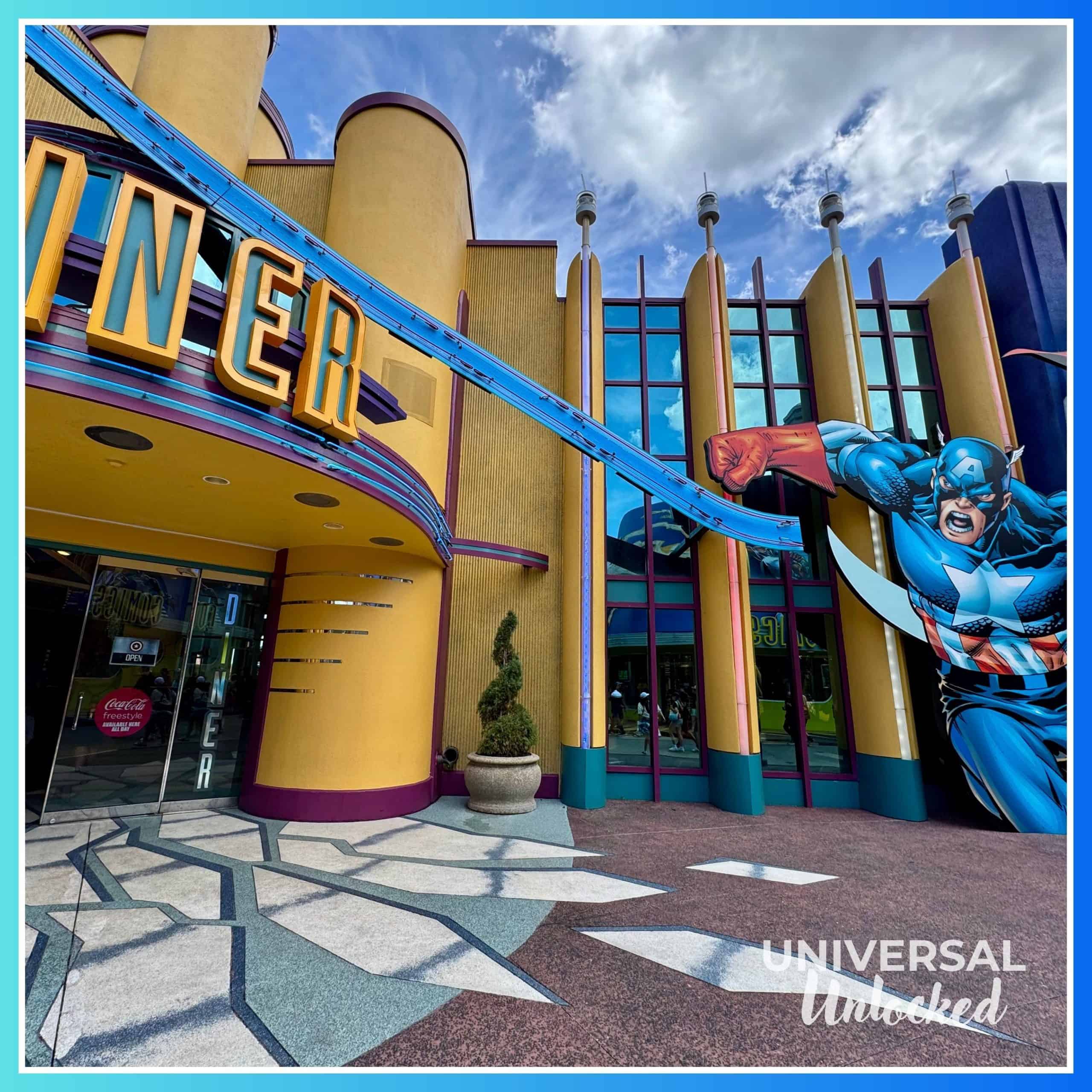 Captain America Diner in Marvel Super Hero Island at Islands of Adventure
