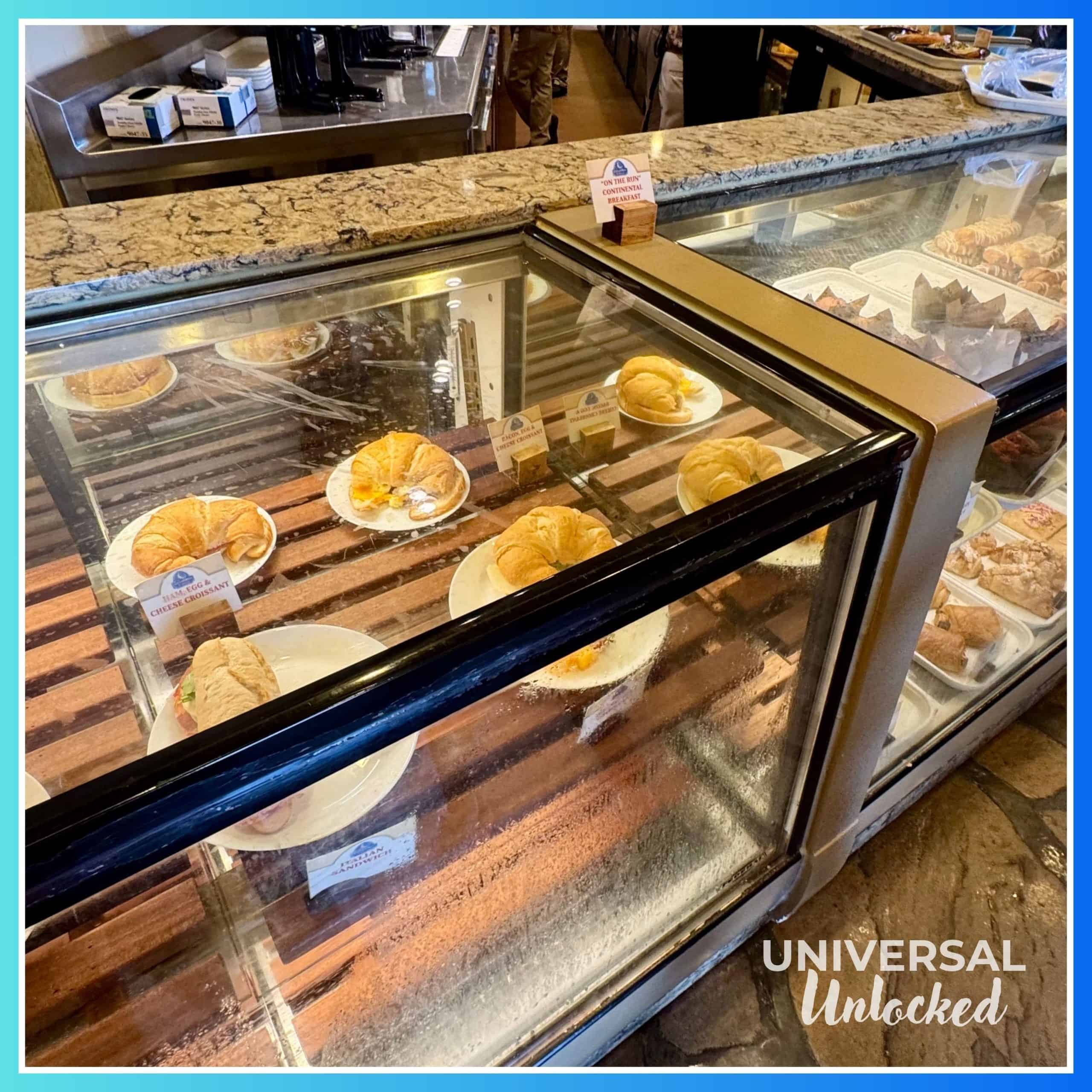 Inside Croissant Moon Bakery in the Port of Entry at Islands of Adventure