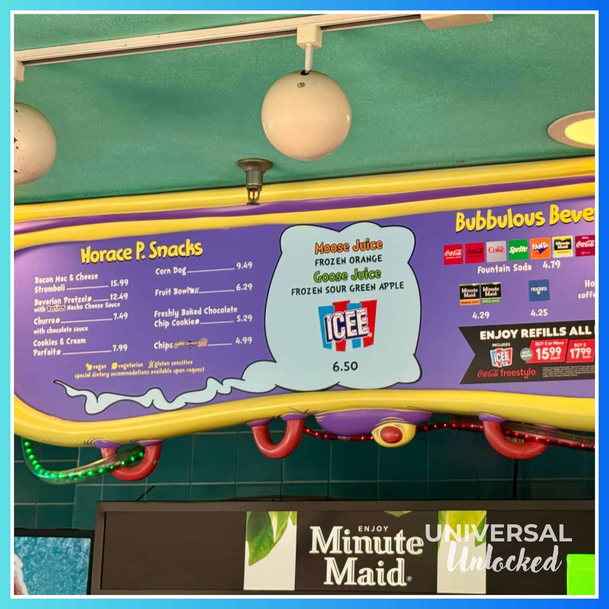 Menu at Moose Juice Goose Juice