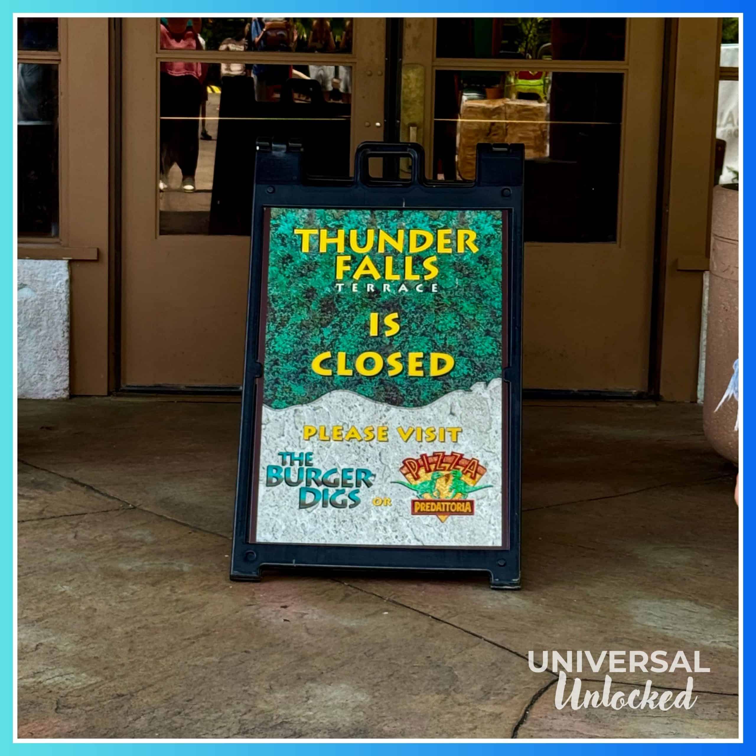 Thunder Falls Terrace is now permanently closed