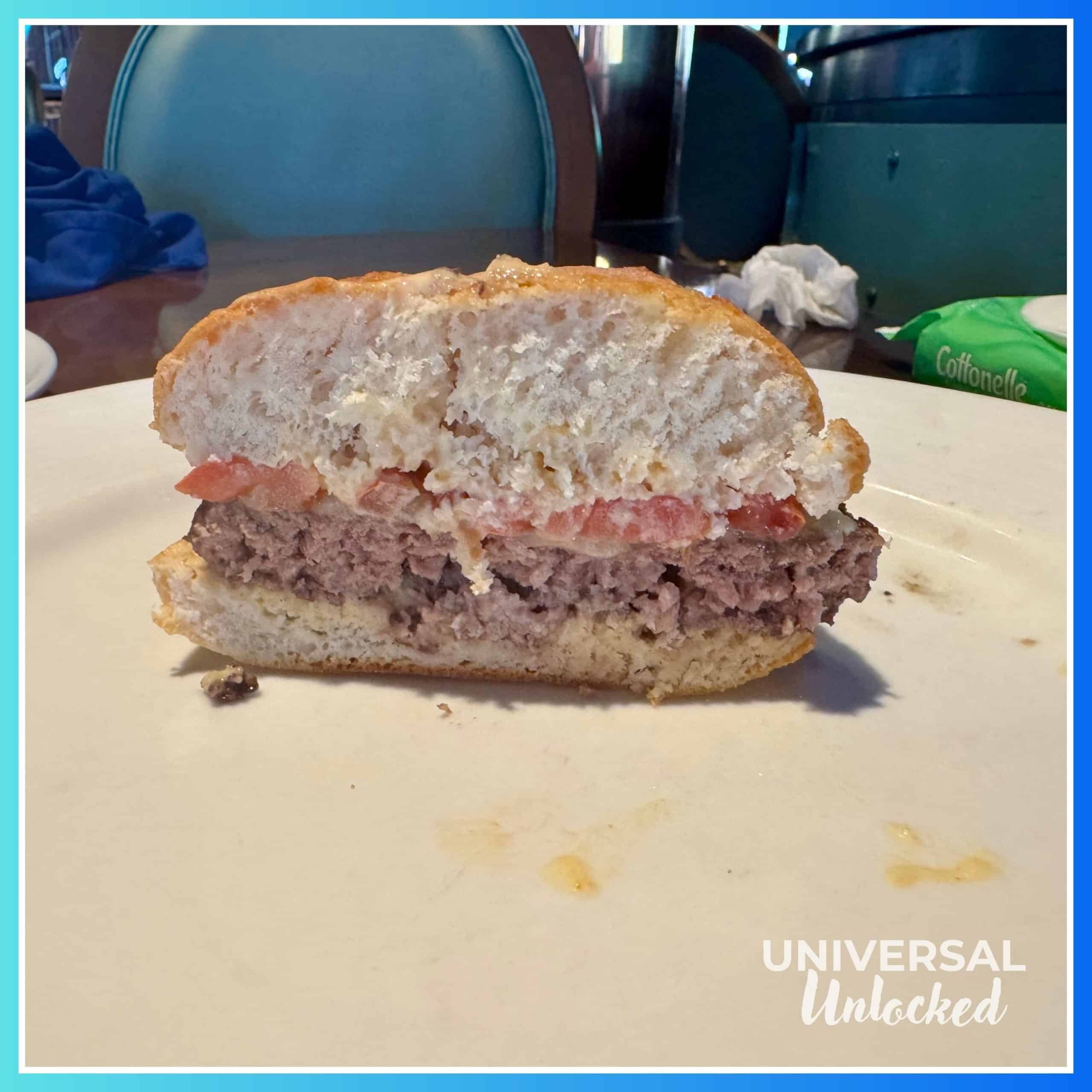 Gluten free burger at Lombard's