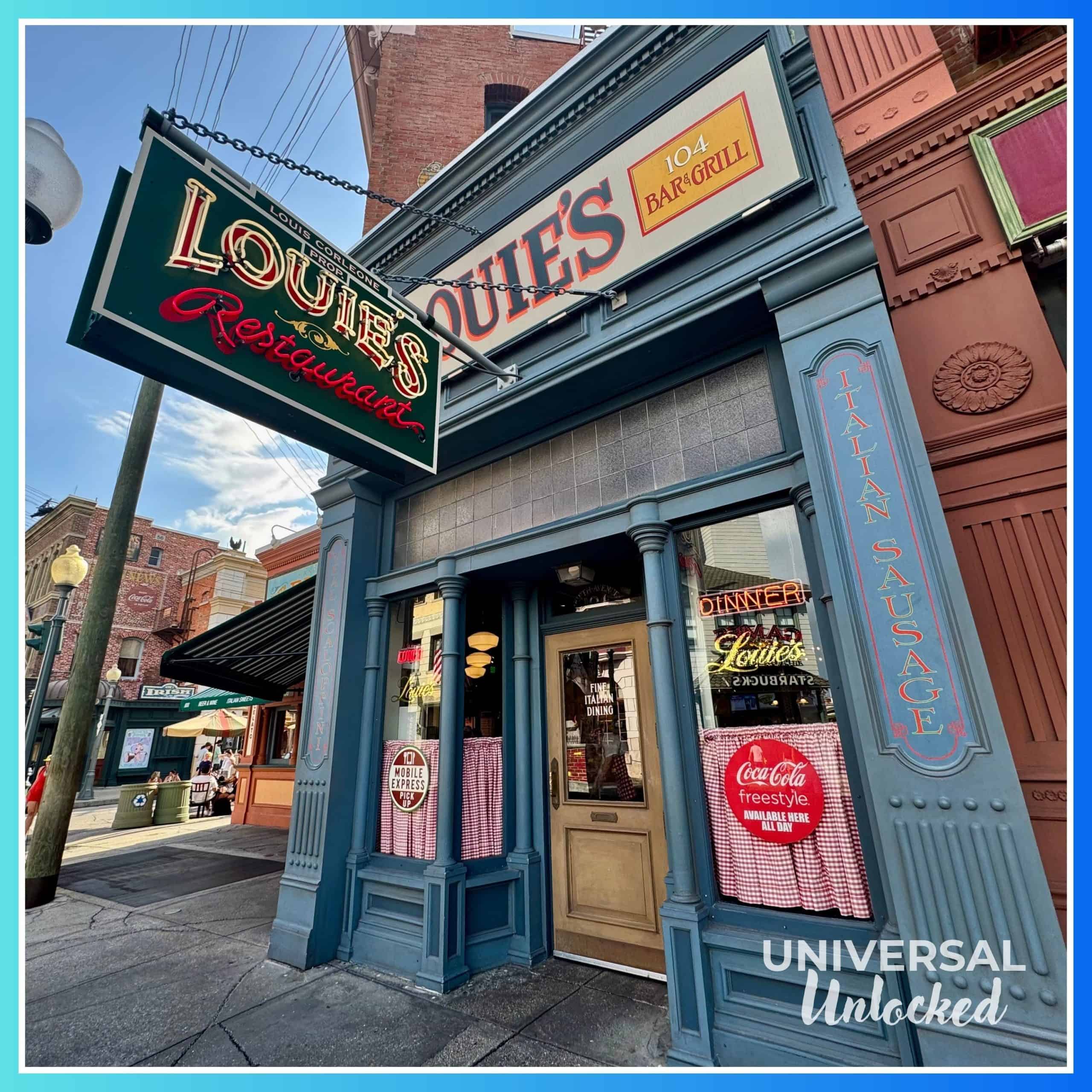 Louie's Italian at Universal Studios Florida