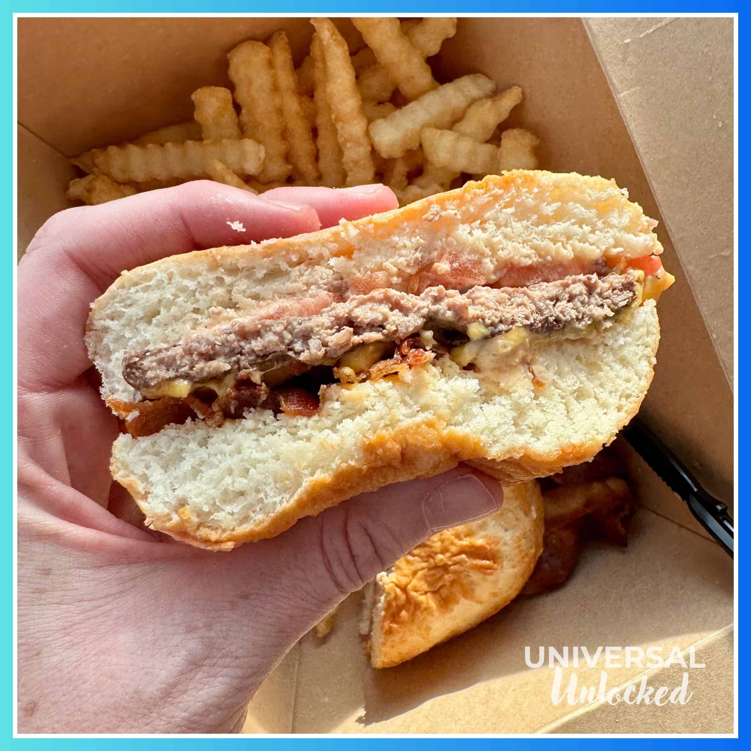 Gluten free burger and fries from Urban Pantry