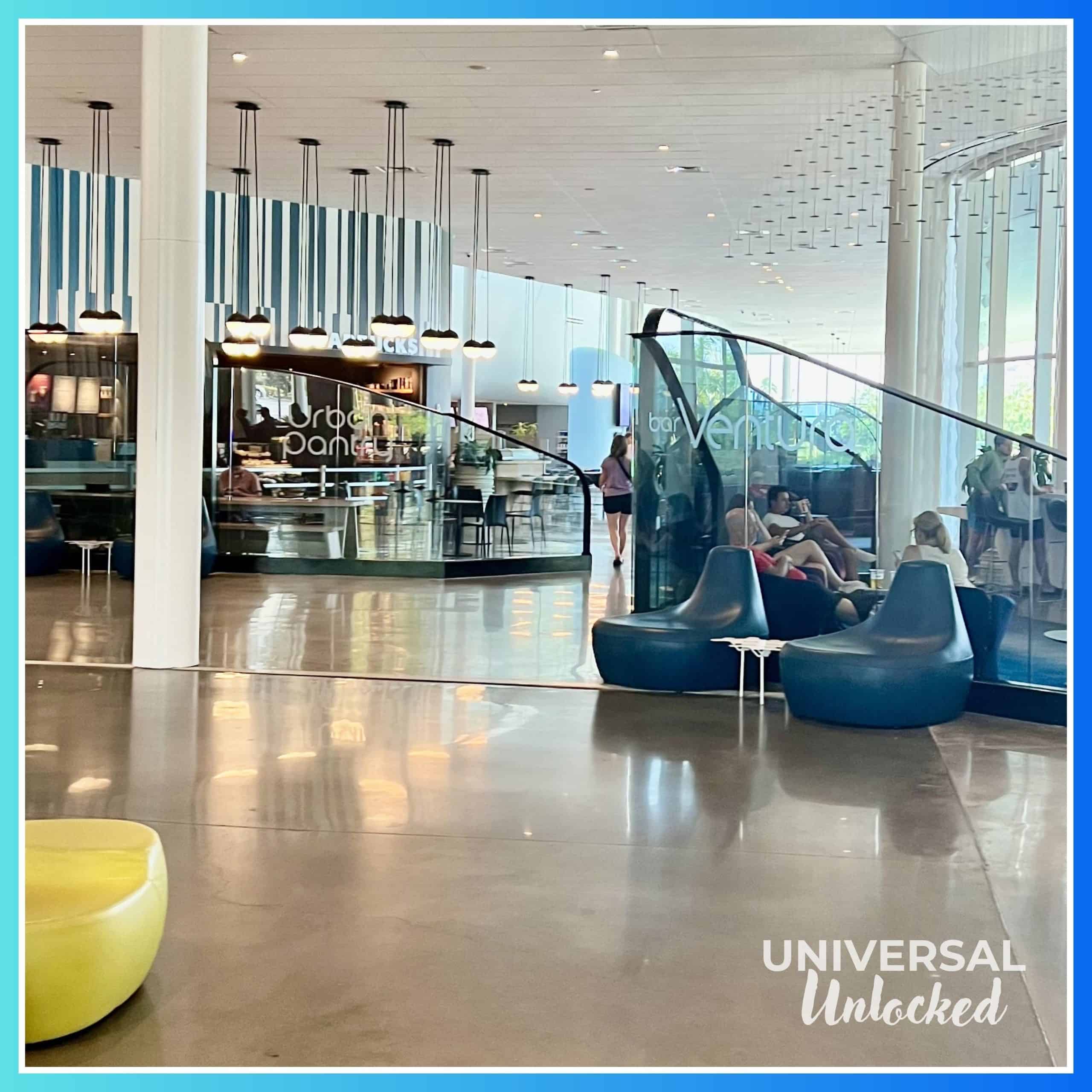 Aventura lobby and entrance to Urban Pantry