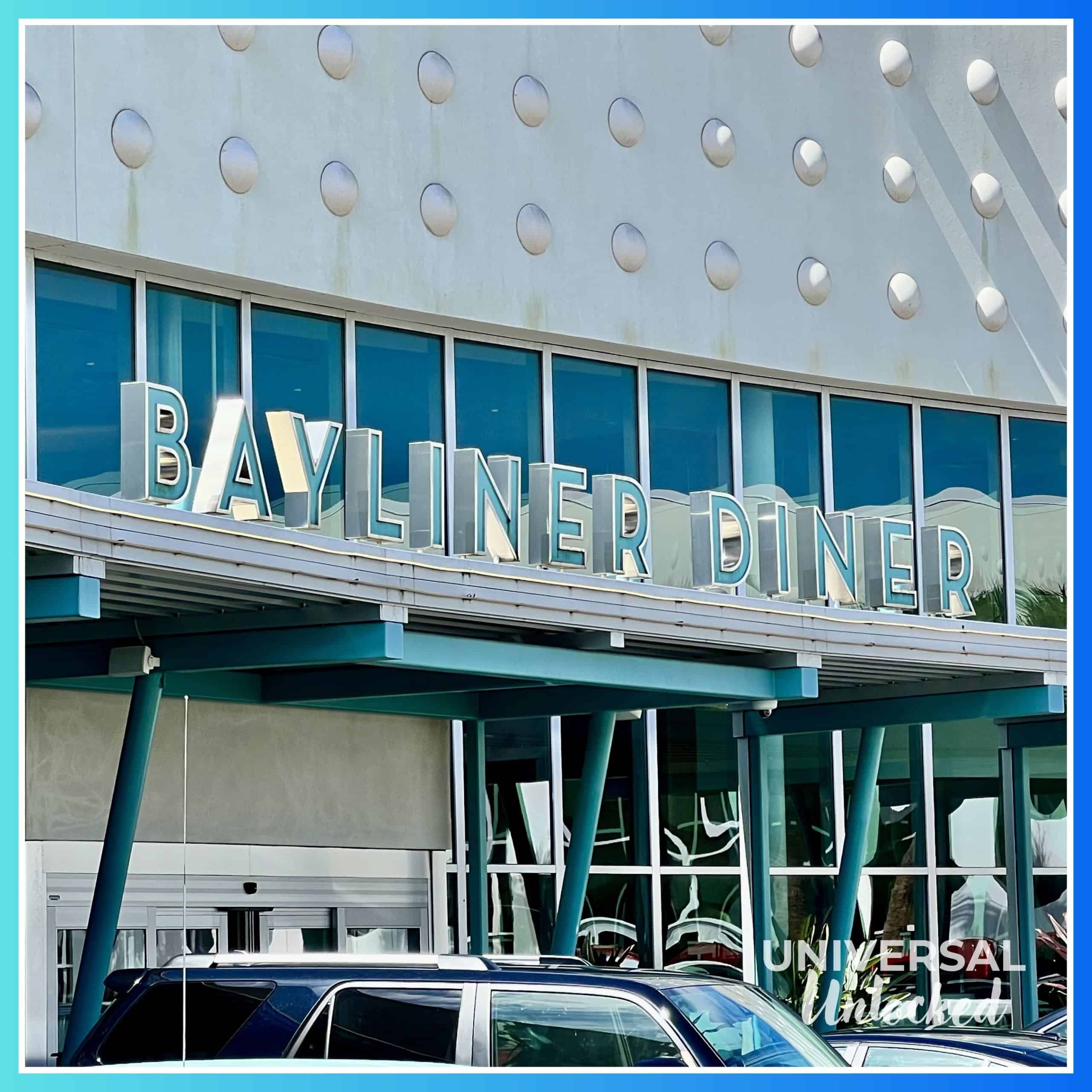 Outside the Bayliner Diner at Cabana Bay Beach Resort