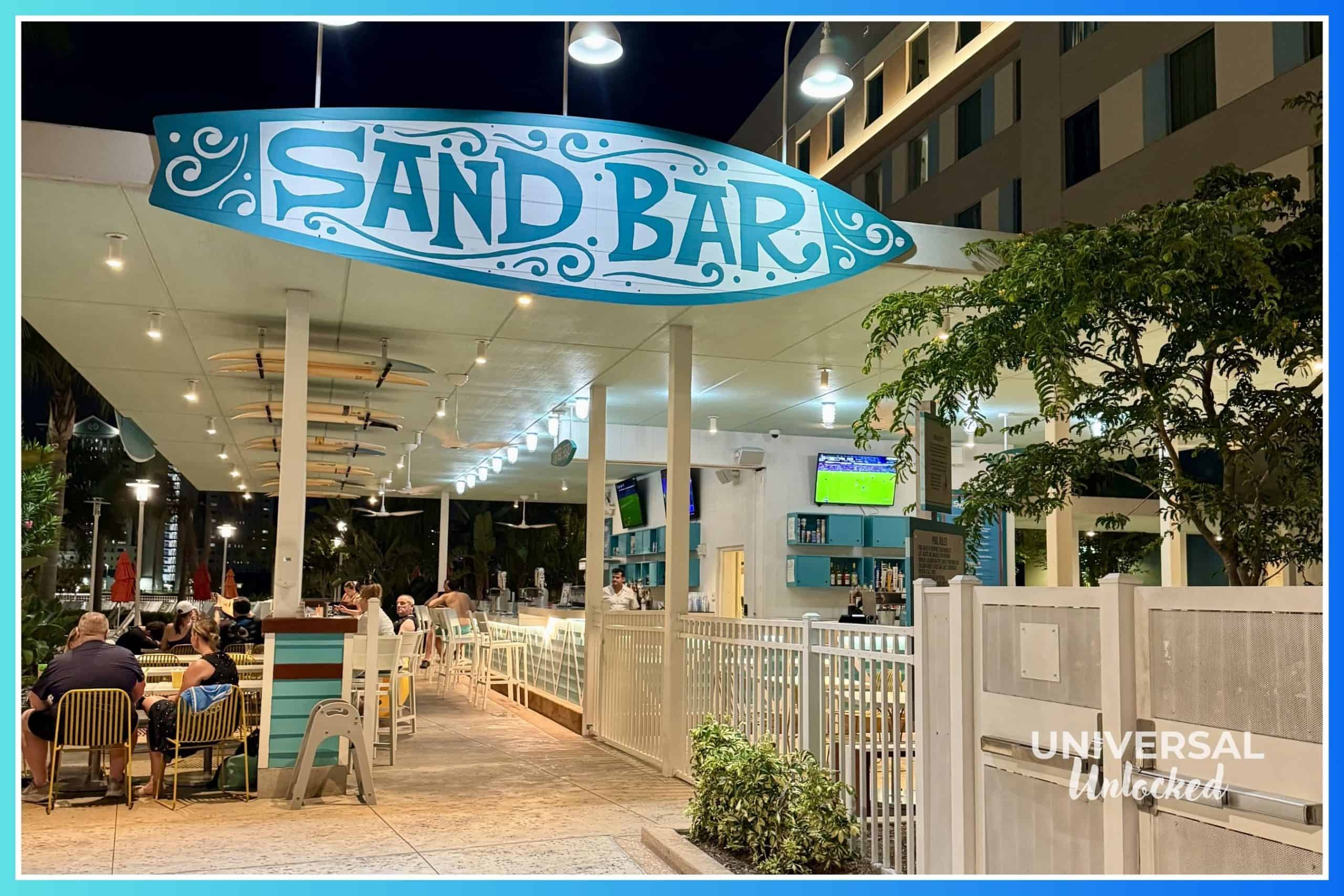 Sand Bar, the poolside bar, at Surfside Inn & Suites