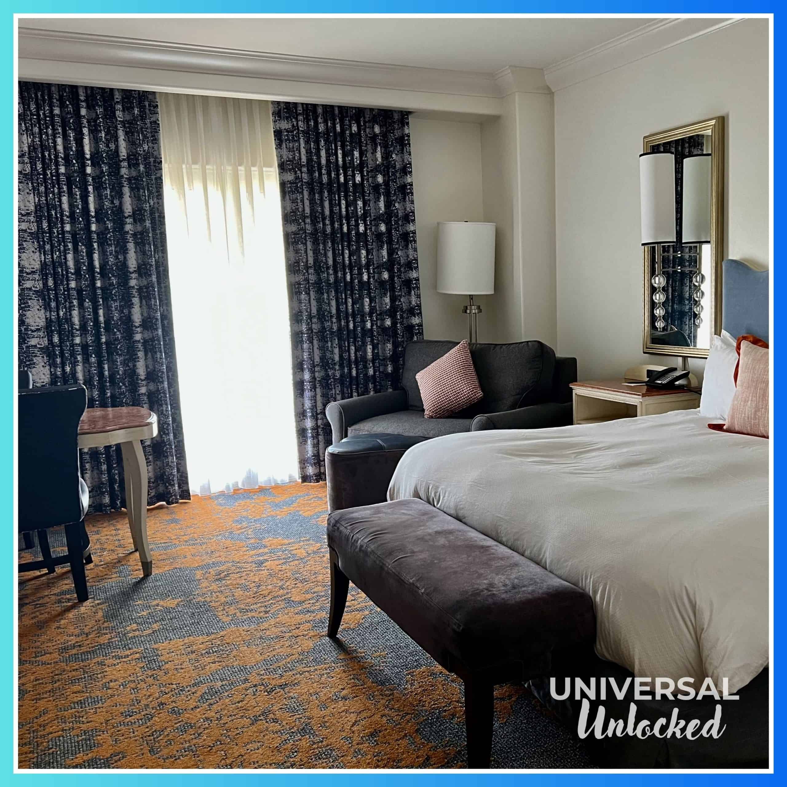 Bay view standard room at Loews Portofino Bay Hotel