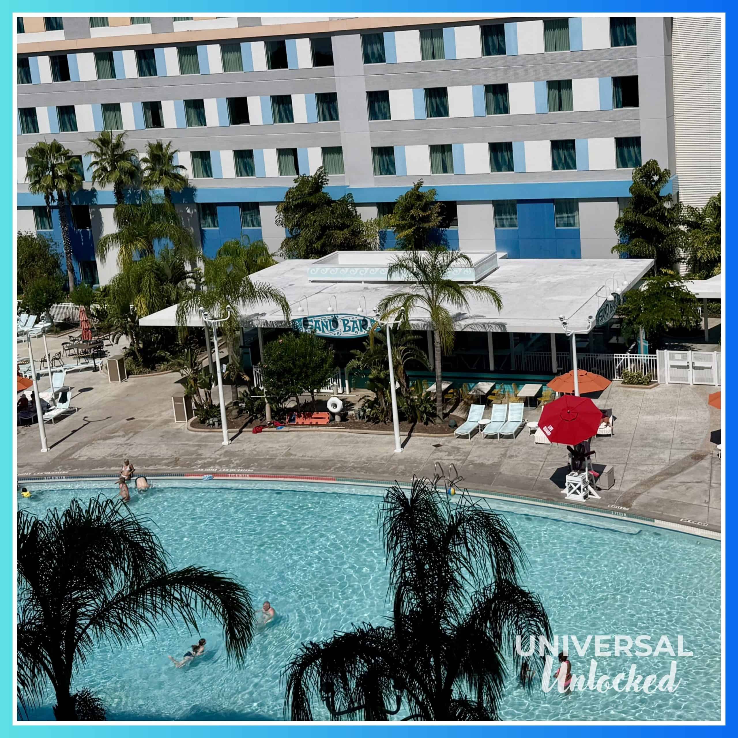 The Sand Bar poolside bar at Surfside Inn and Suites