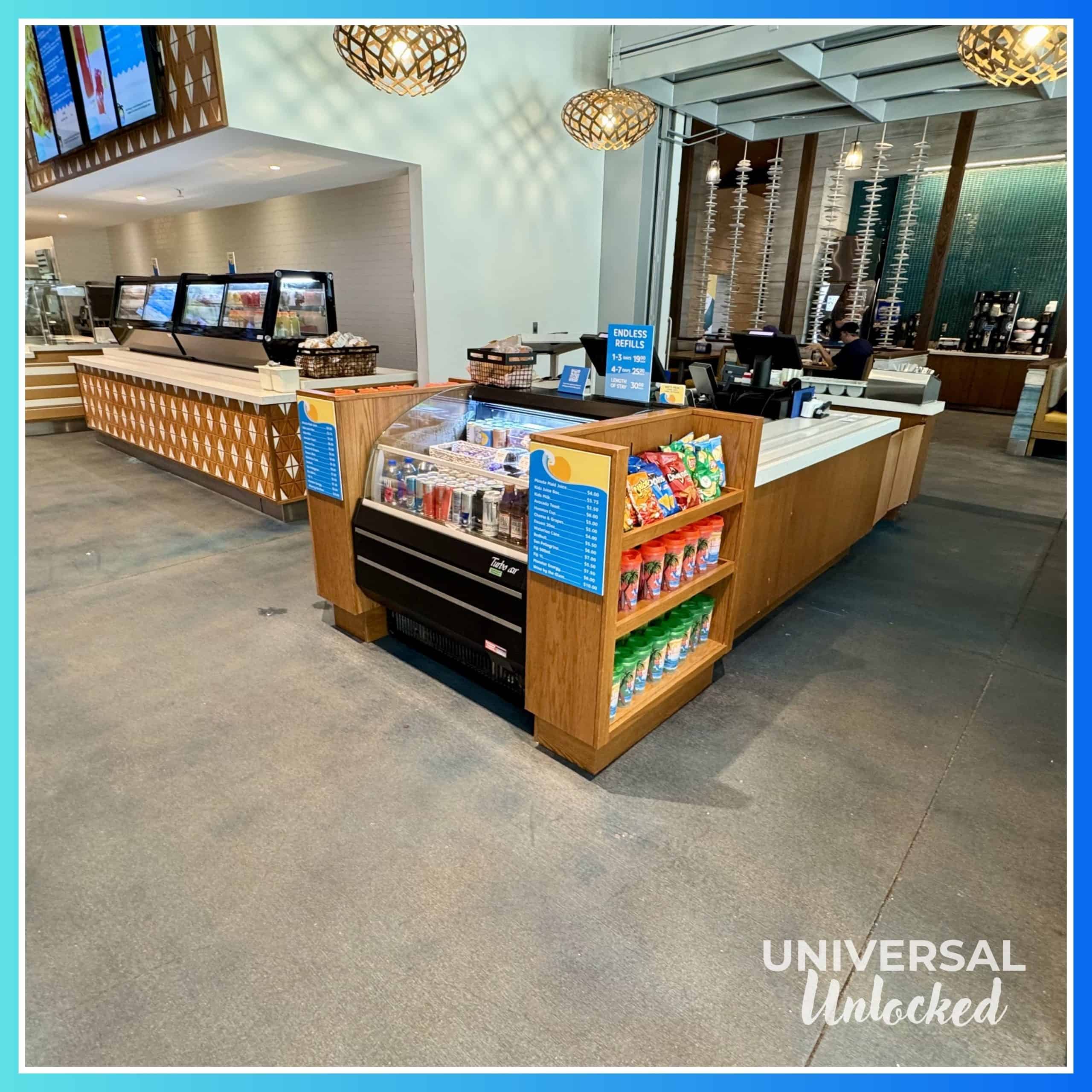 Grab and go options at Beach Break Cafe