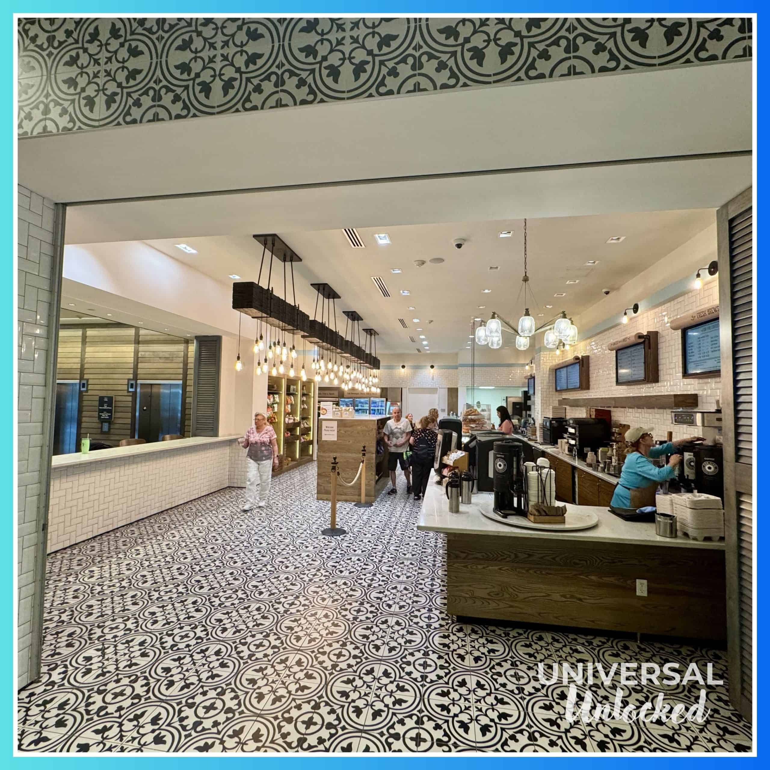 Outside the New Dutch Trading Co. at Loews Sapphire Falls Resort