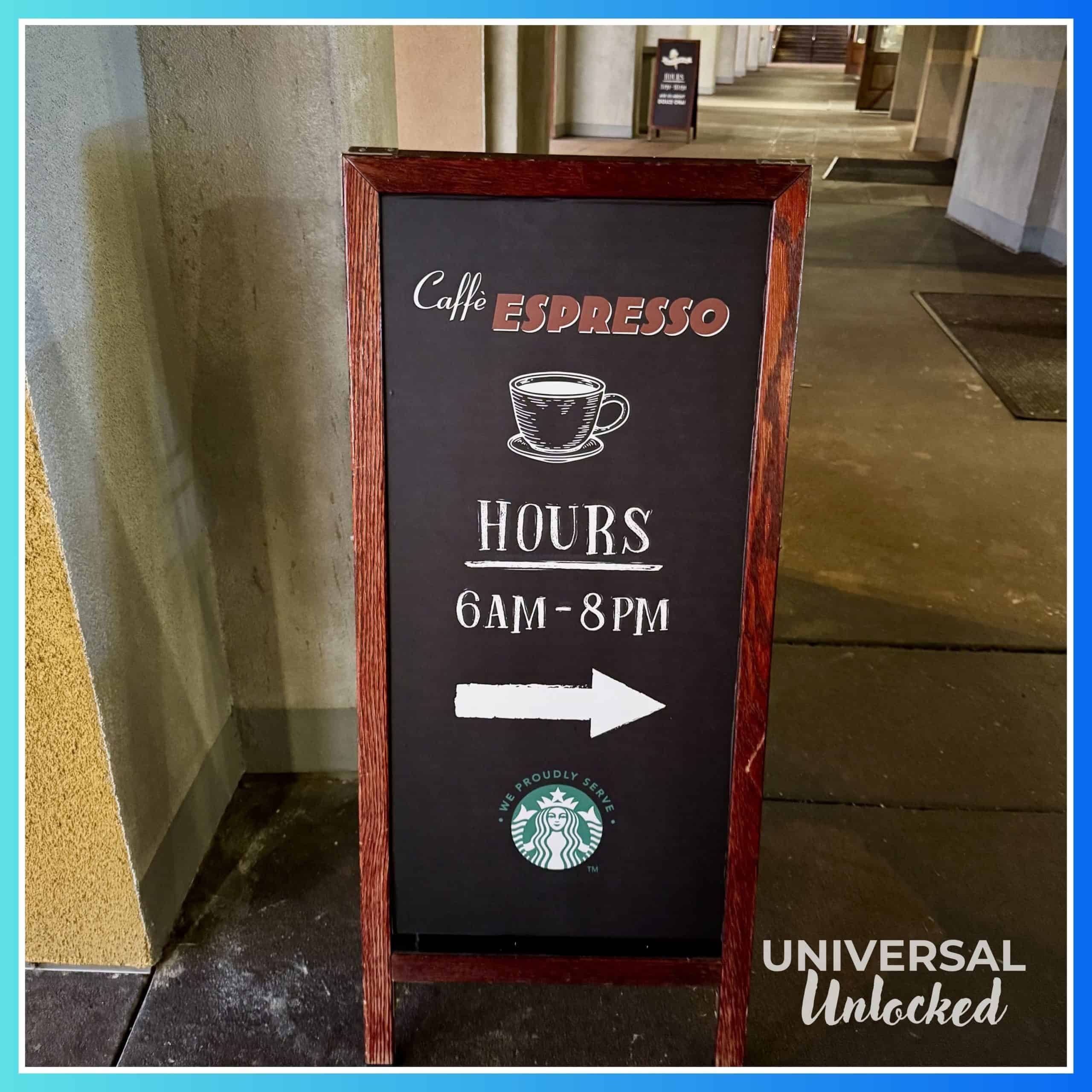 Coffee shop at Loews Portofino Bay Hotel