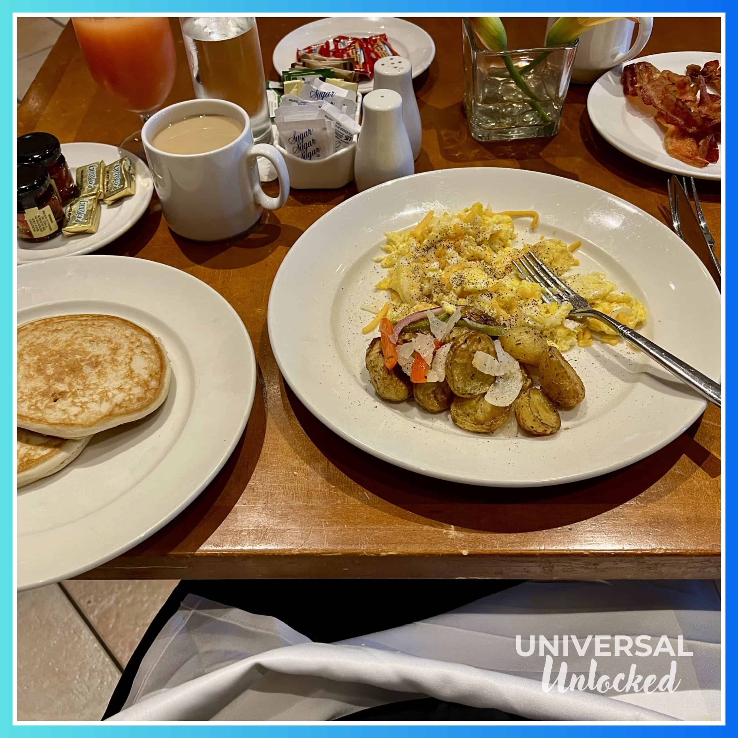 Gluten free breakfast spread at Trattoria del Porto