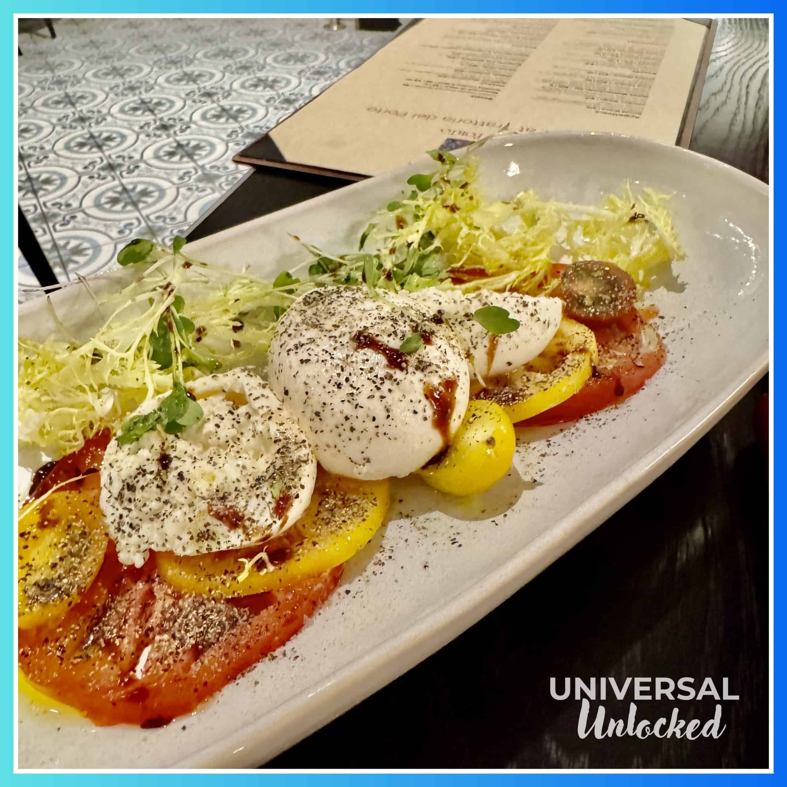 Burrata salad at Trattoria del Porto