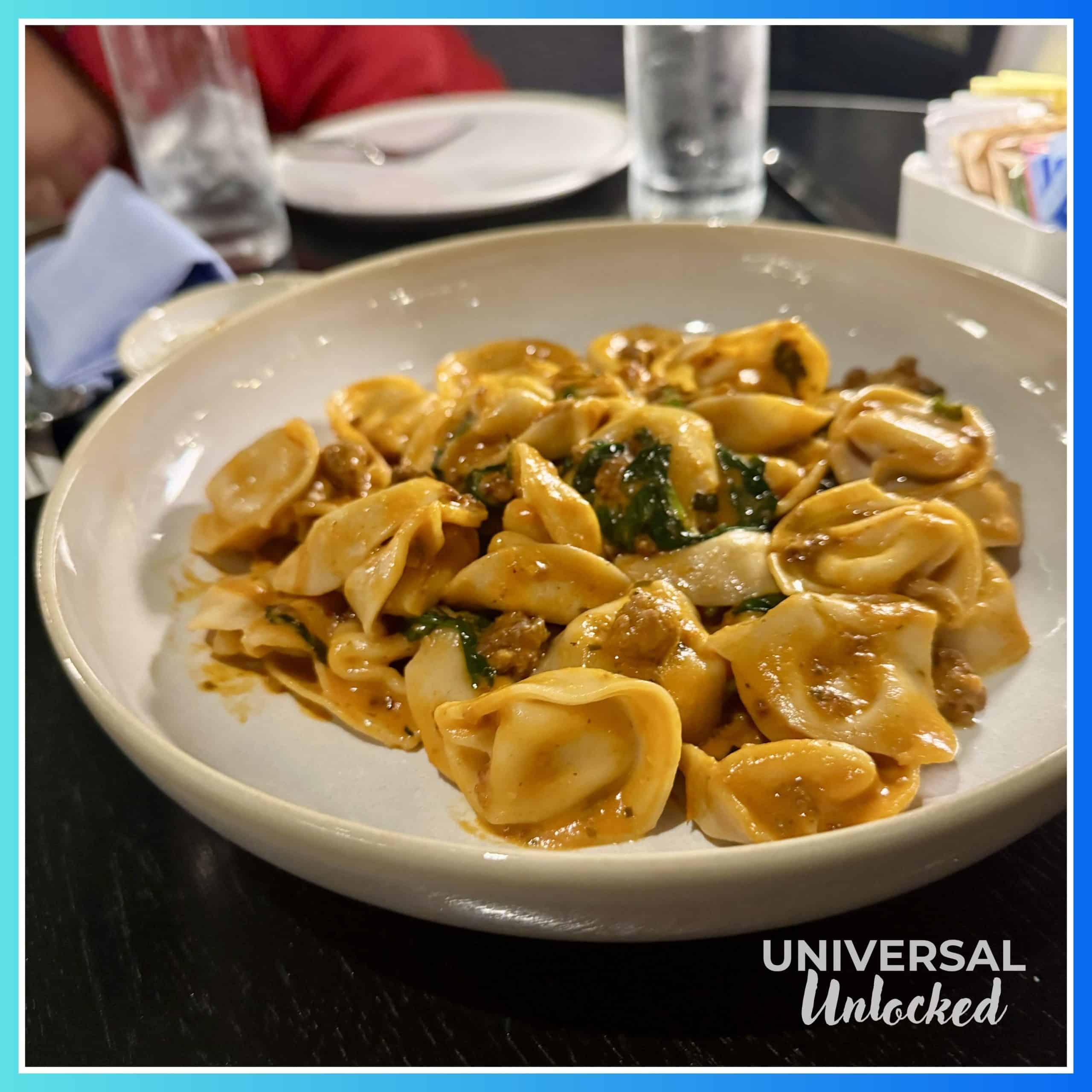 Celiac safe tortellini at Trattoria del Porto