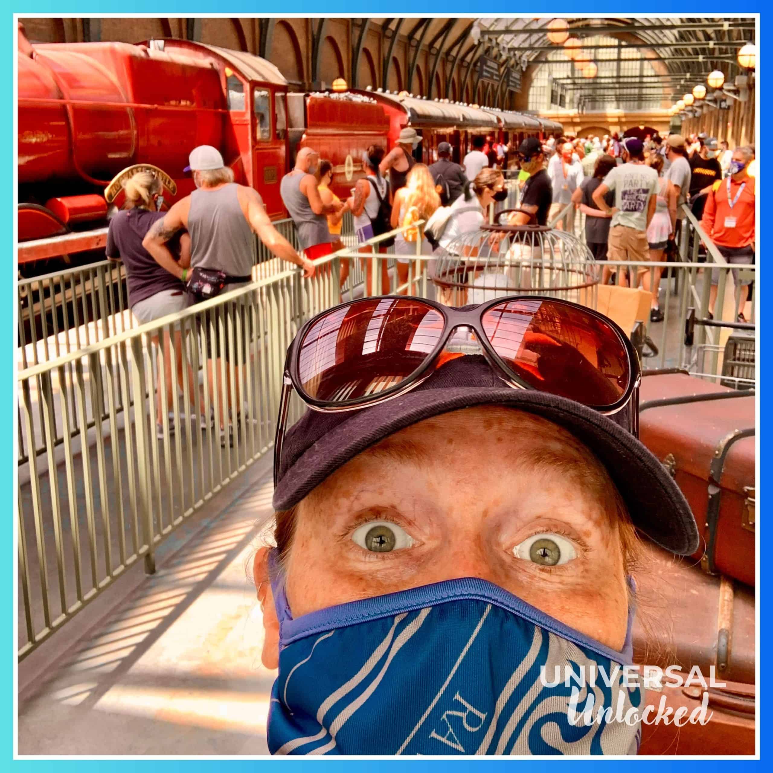 Laney at Universal Studios Florida during the pandemic