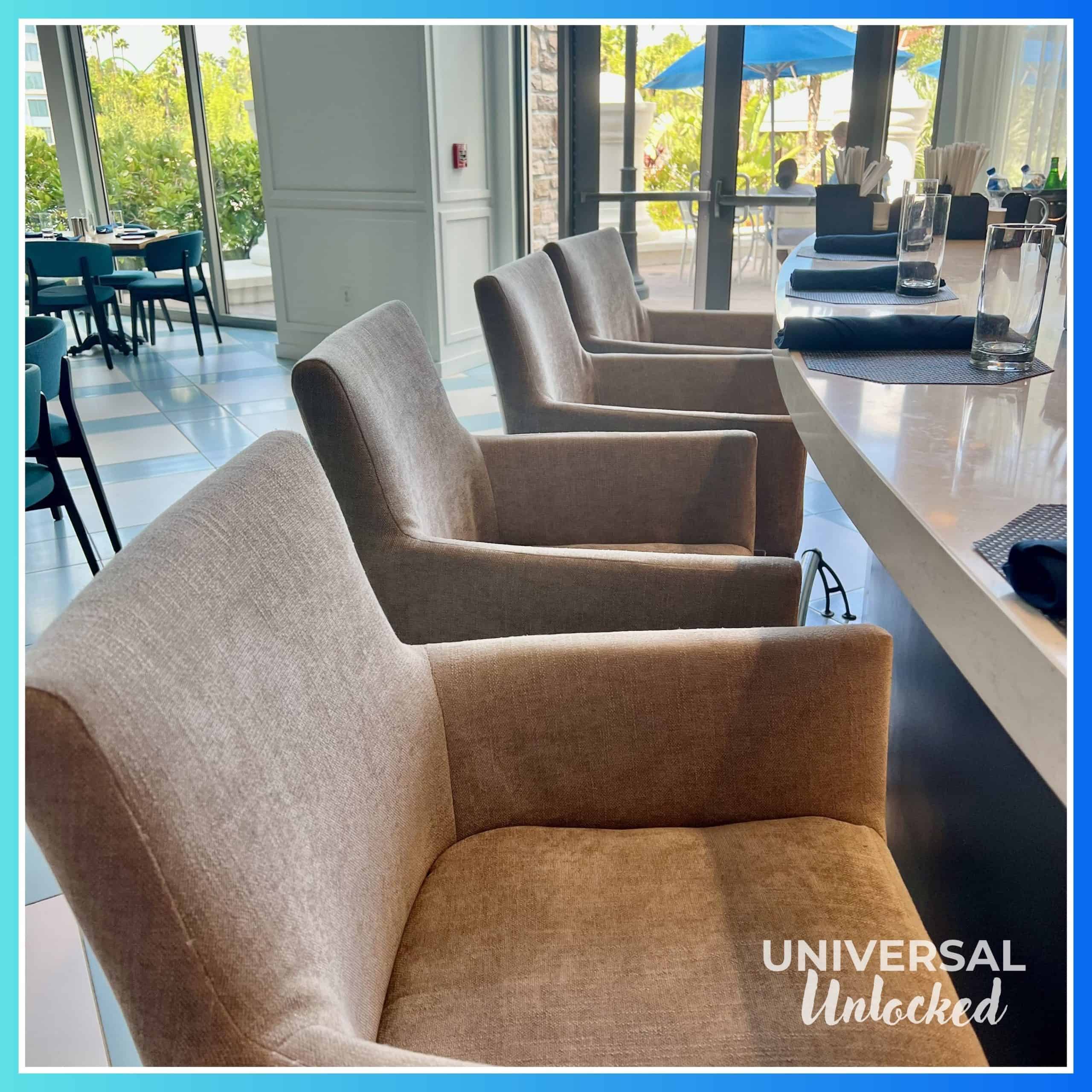 Bar stools at Amatista Cookhouse