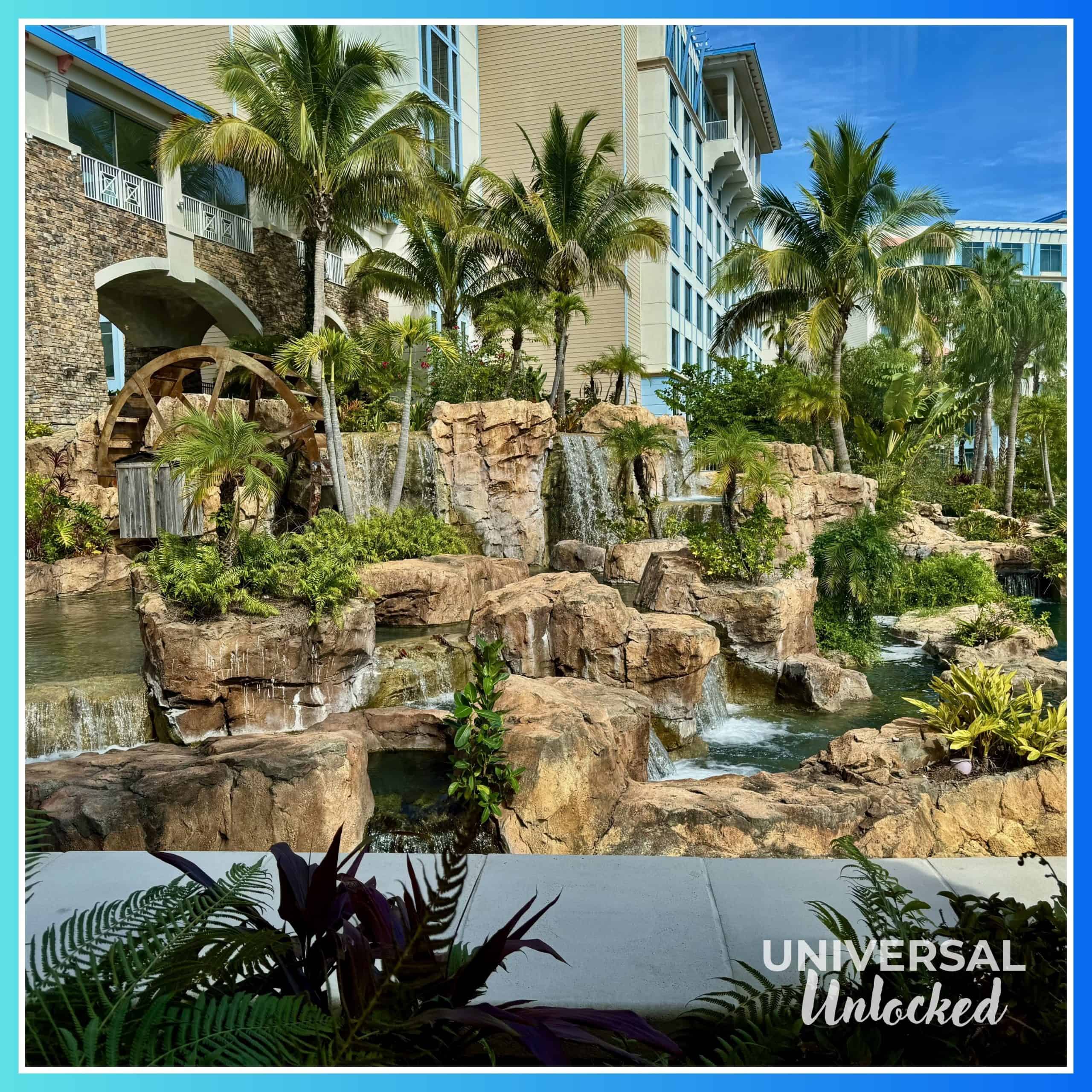 Views from Amatista Cookhouse on the ground level of Sapphire Falls Resort