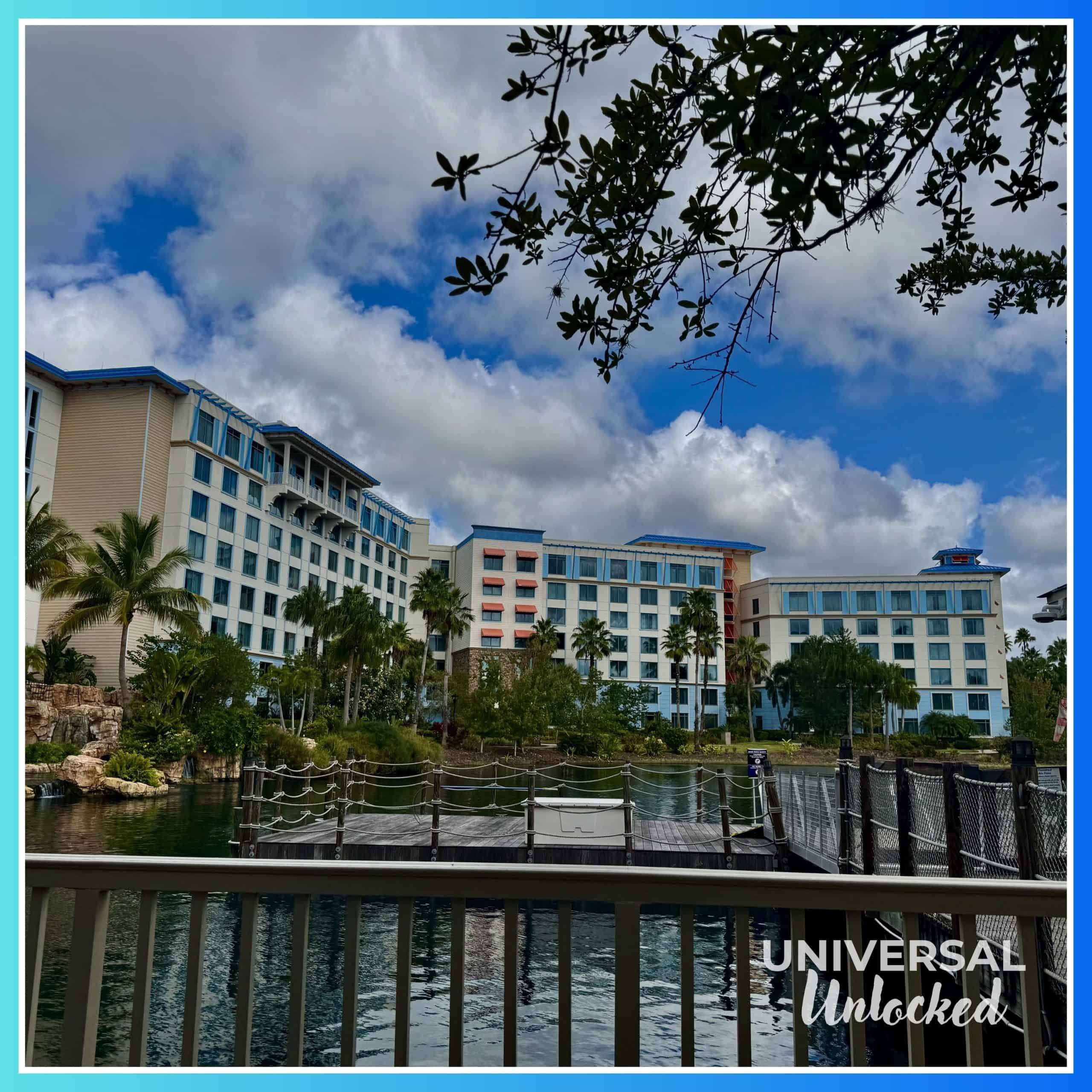 Water taxi dock at Sapphire Falls Resort