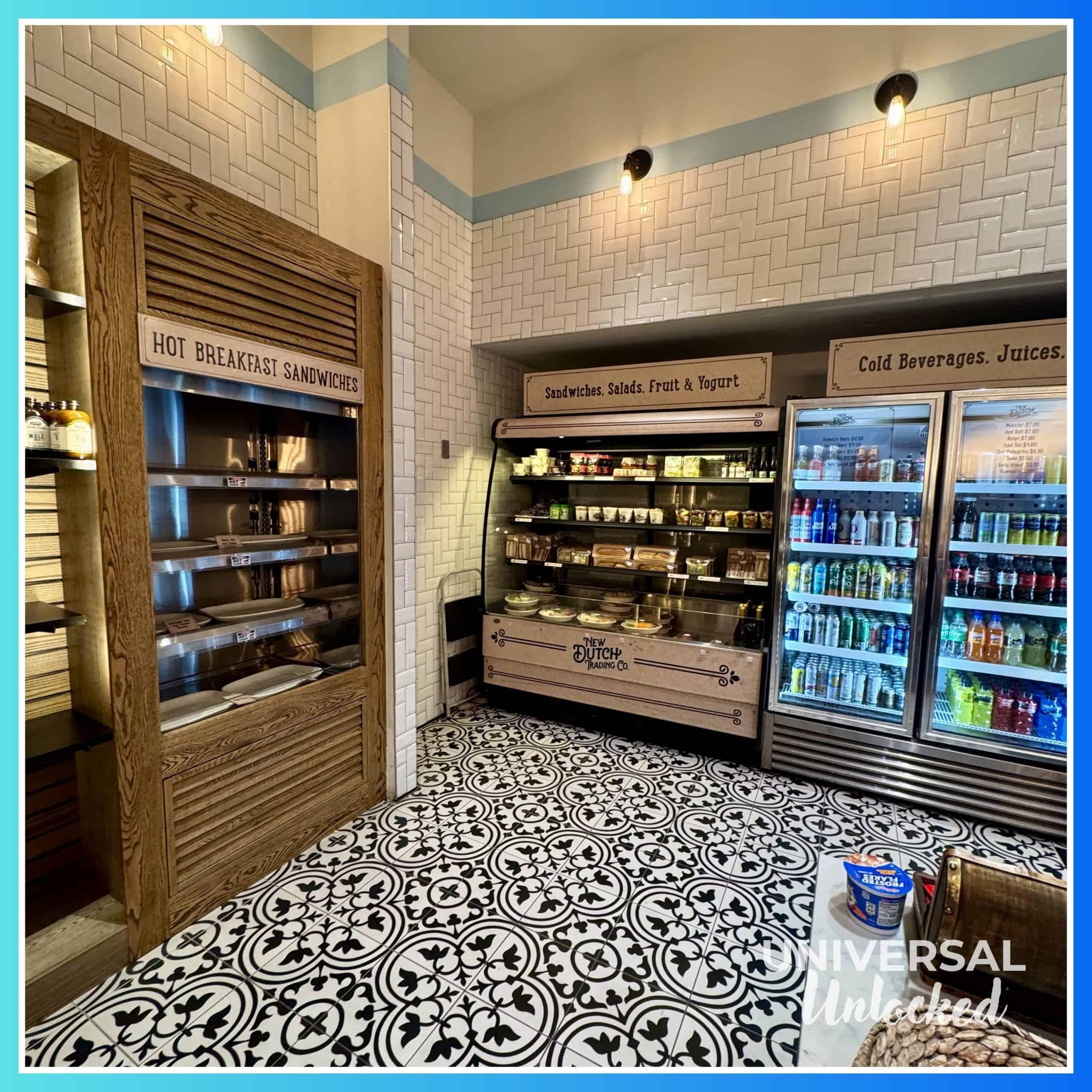 Snack selection at New Dutch Trading Co. at Sapphire Falls Resort
