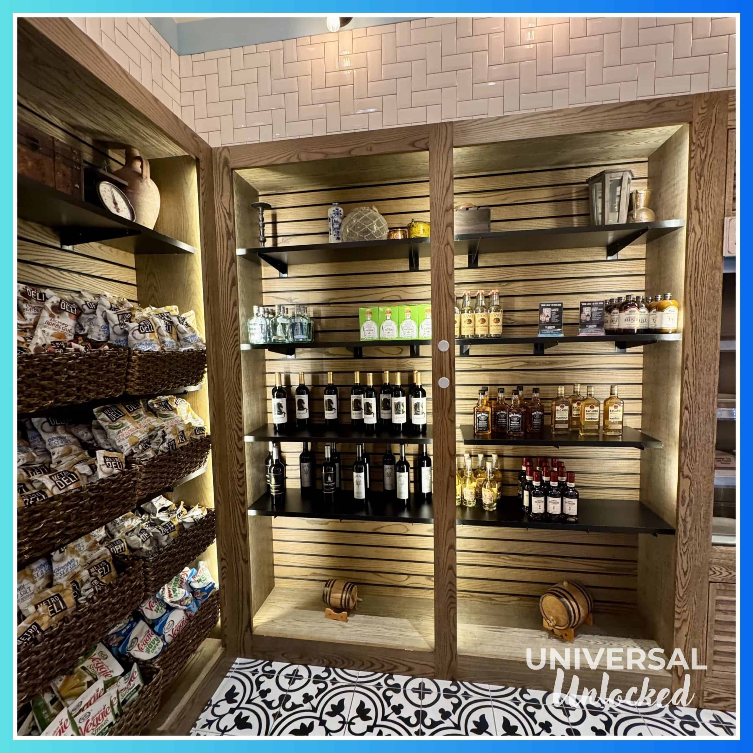 Drinks and other snacks at New Dutch Trading Co. at Sapphire Falls Resort